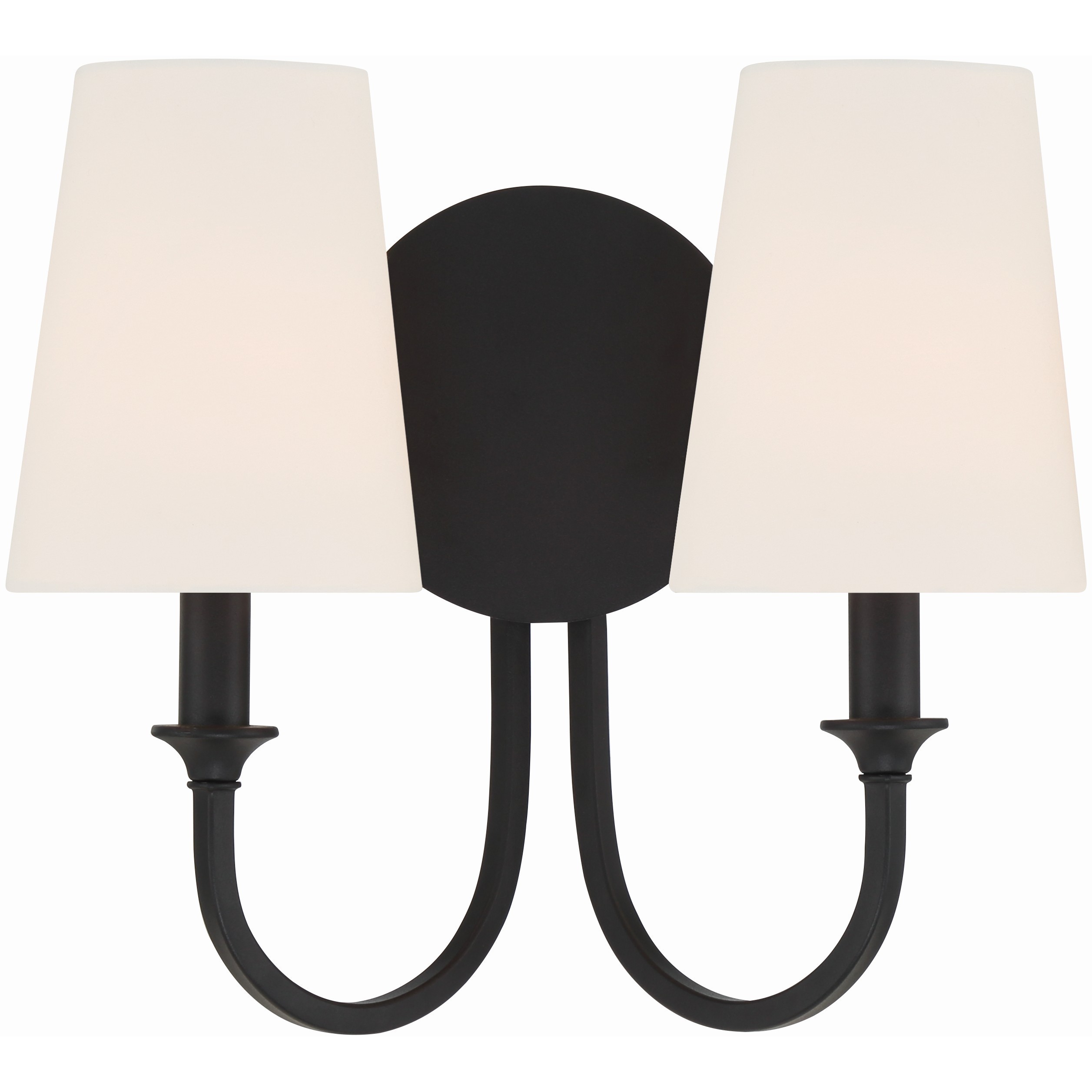 Payton Bath Wall Light in Black Forged