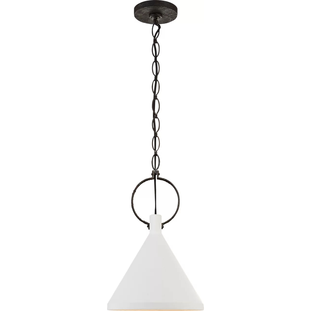 Suzanne Kasler Limoges 1 Light 14.25 inch Natural Rusted Iron Pendant Ceiling Light in Plaster White, Medium