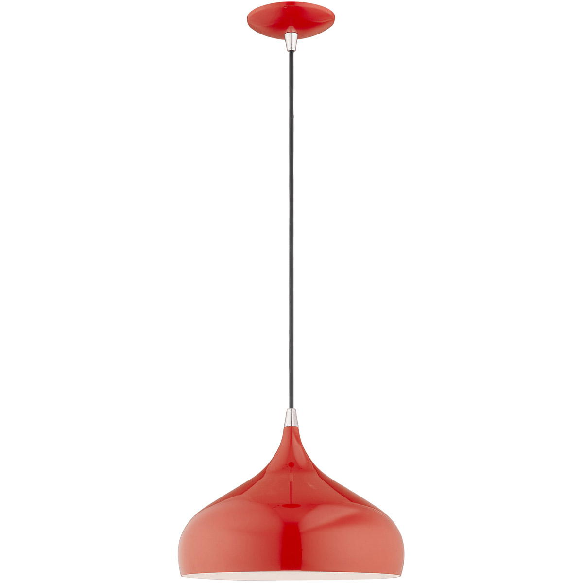 Amador 1 Light 11.75 inch Shiny Red Mini Pendant Ceiling Light
