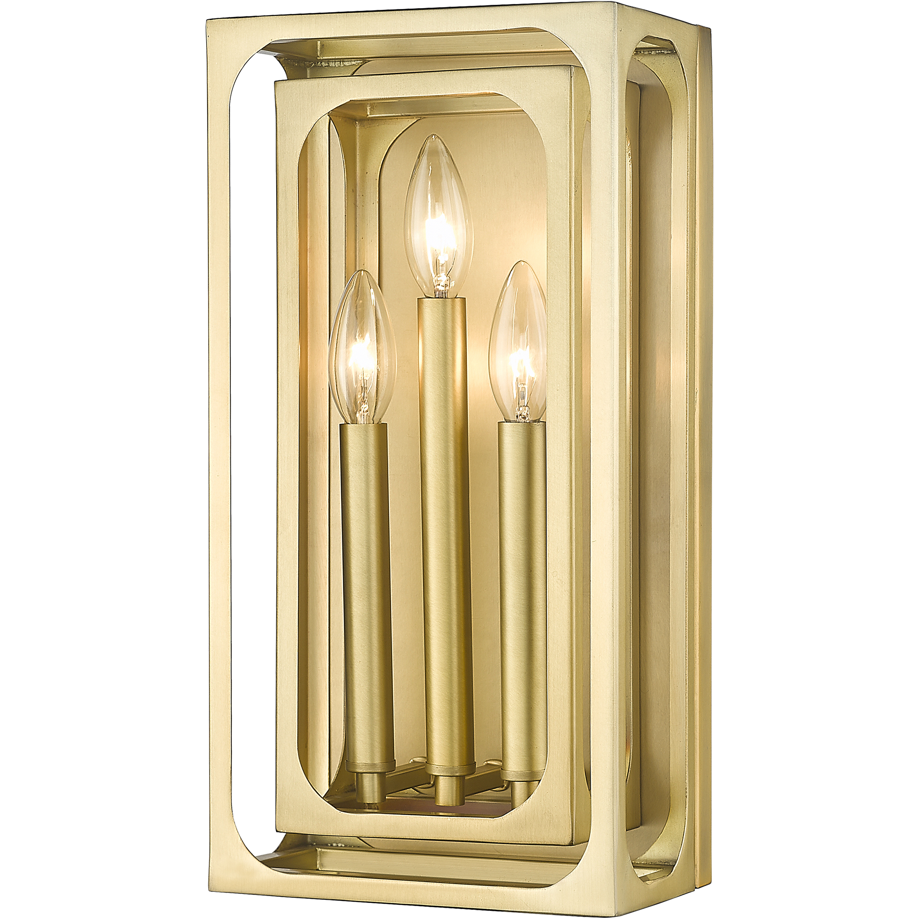 Easton 3 Light 8 inch Rubbed Brass Wall Sconce Wall Light