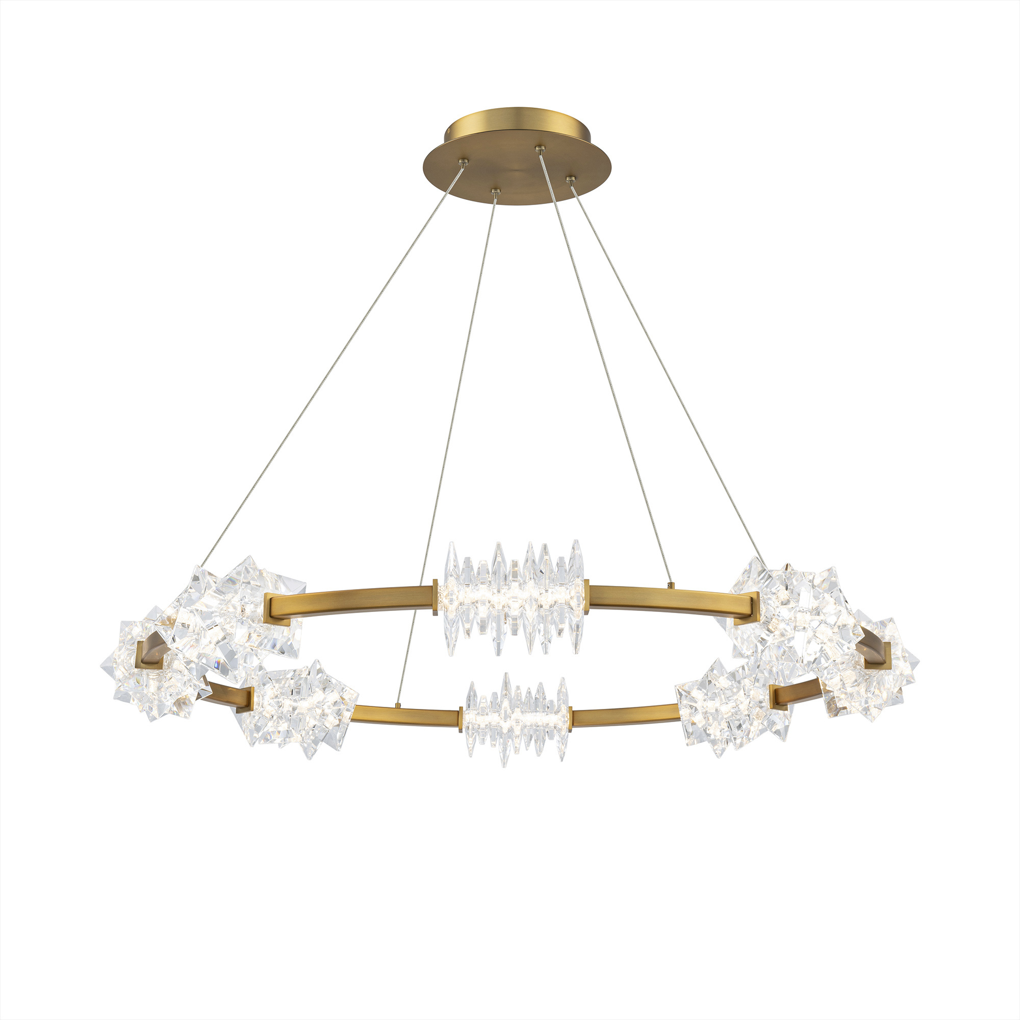 Beyond Bergy LED 36 inch Aged Brass Pendant Ceiling Light