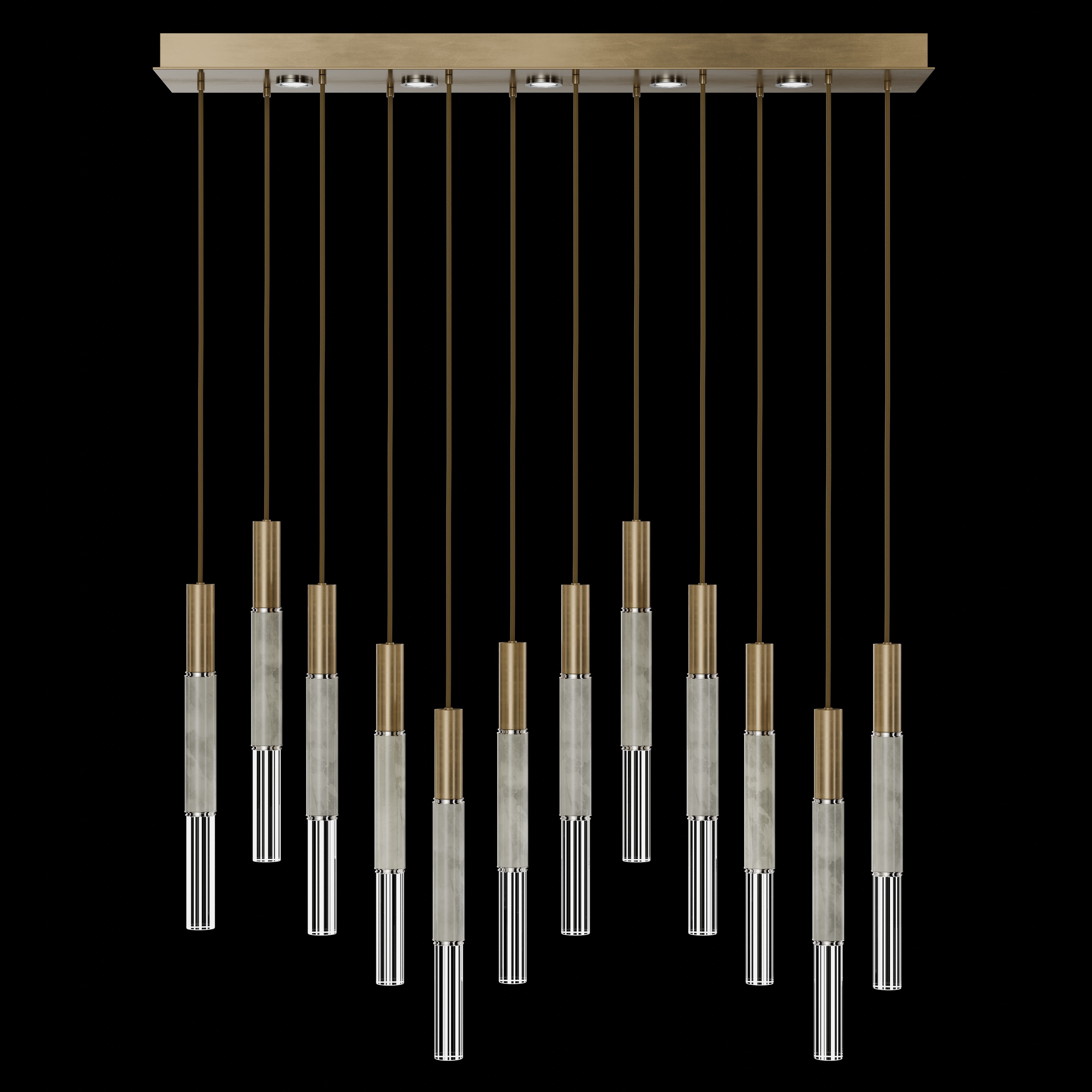 Antonia 17 Light 61 inch Gold Pendant Ceiling Light