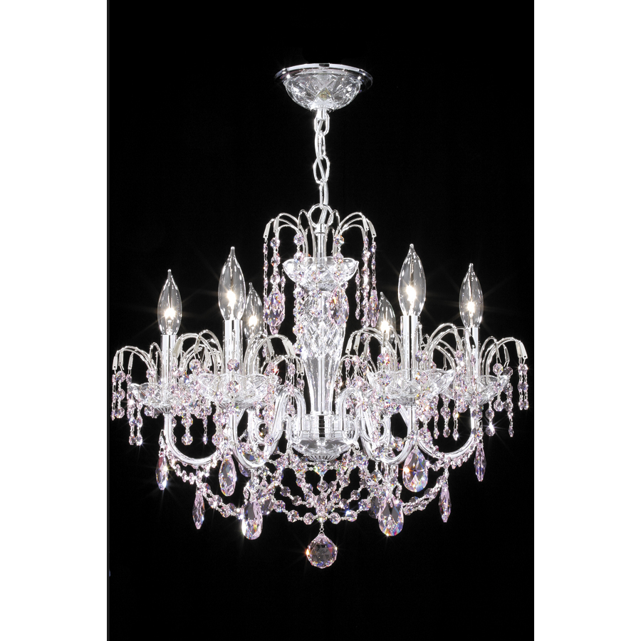 Regalia 6 Light 21 inch Silver Chandelier Ceiling Light