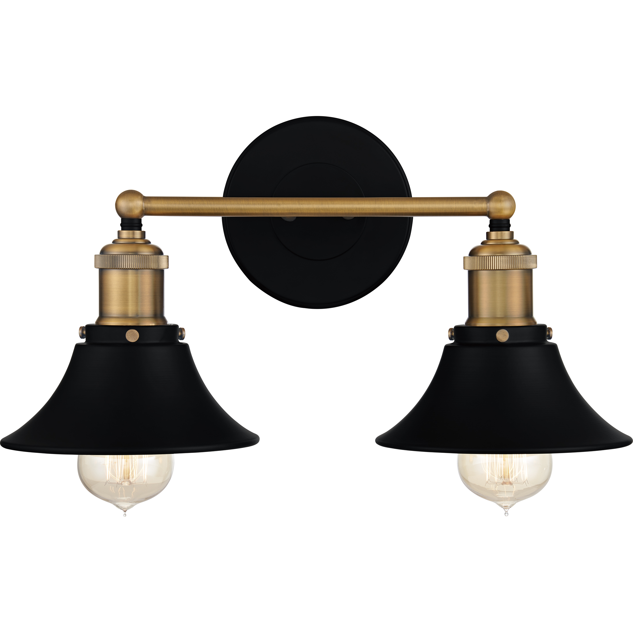 Trafalgar 2 Light 15 inch Matte Black Bath Light Wall Light