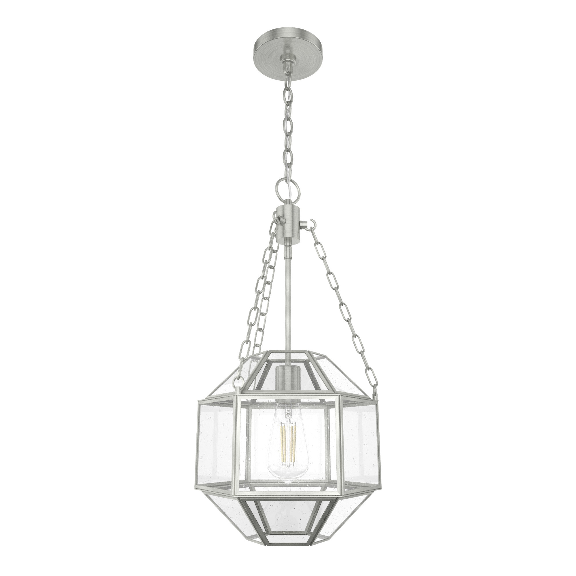 Indria 1 Light 11 inch Brushed Nickel Pendant Ceiling Light