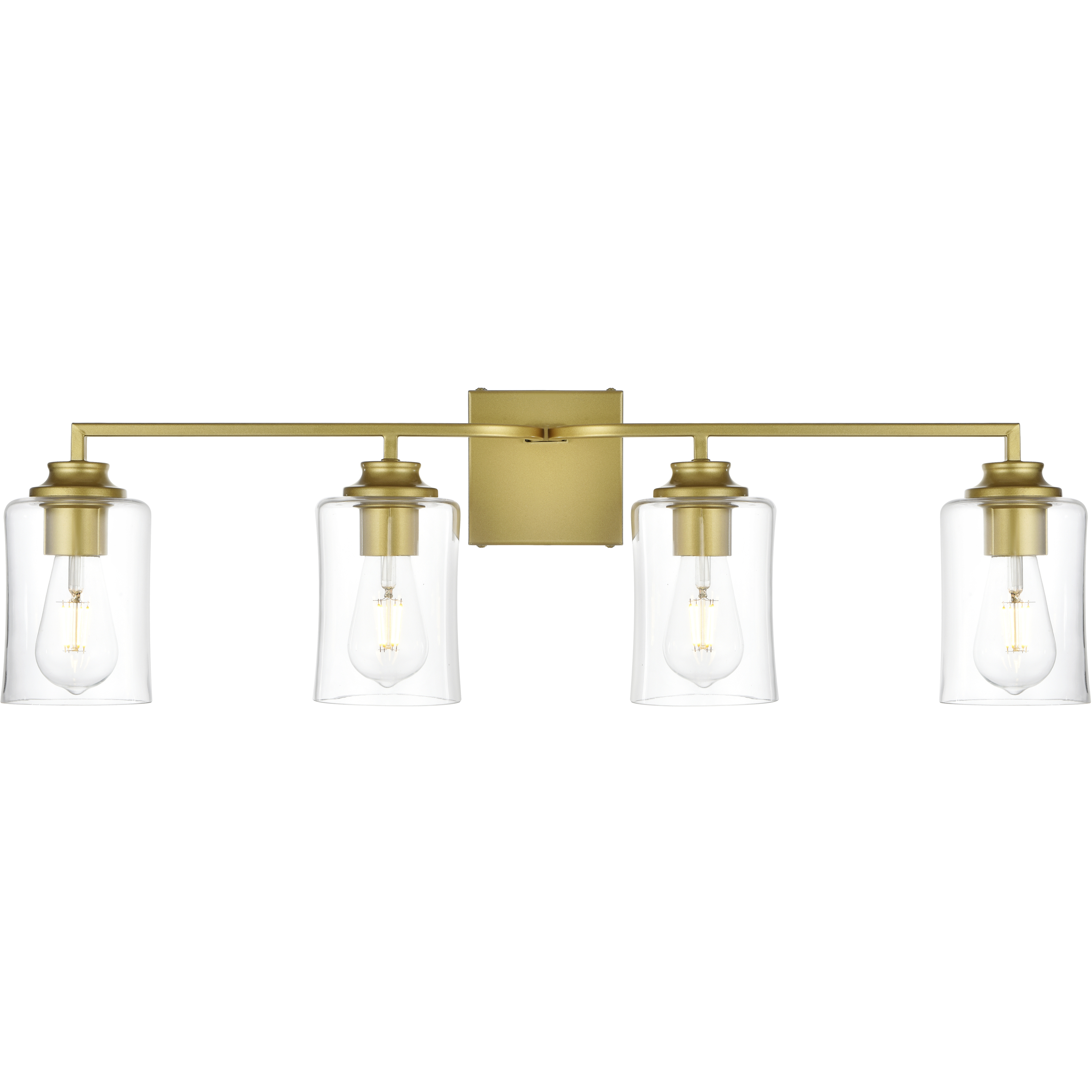 Ronnie 4 Light 32 inch Brass Bath Sconce Wall Light