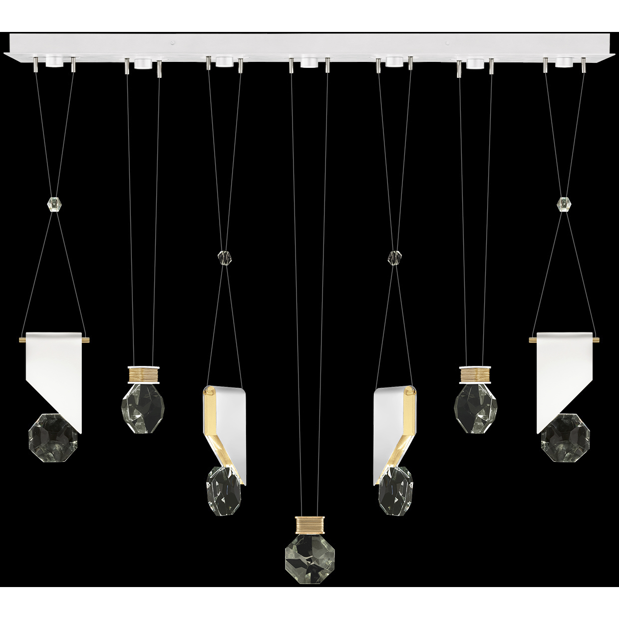 Aria 14 Light 60 inch White Pendant Ceiling Light