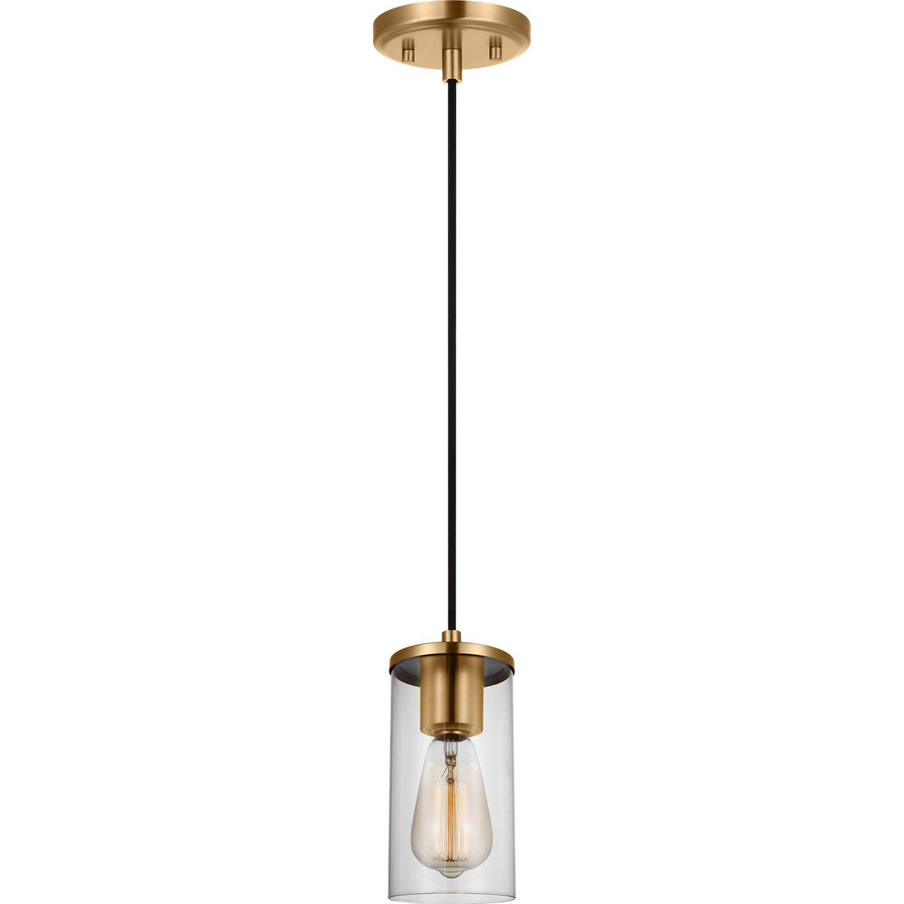 Sean Lavin Zire 1 Light 4 inch Satin Brass Mini-Pendant Ceiling Light