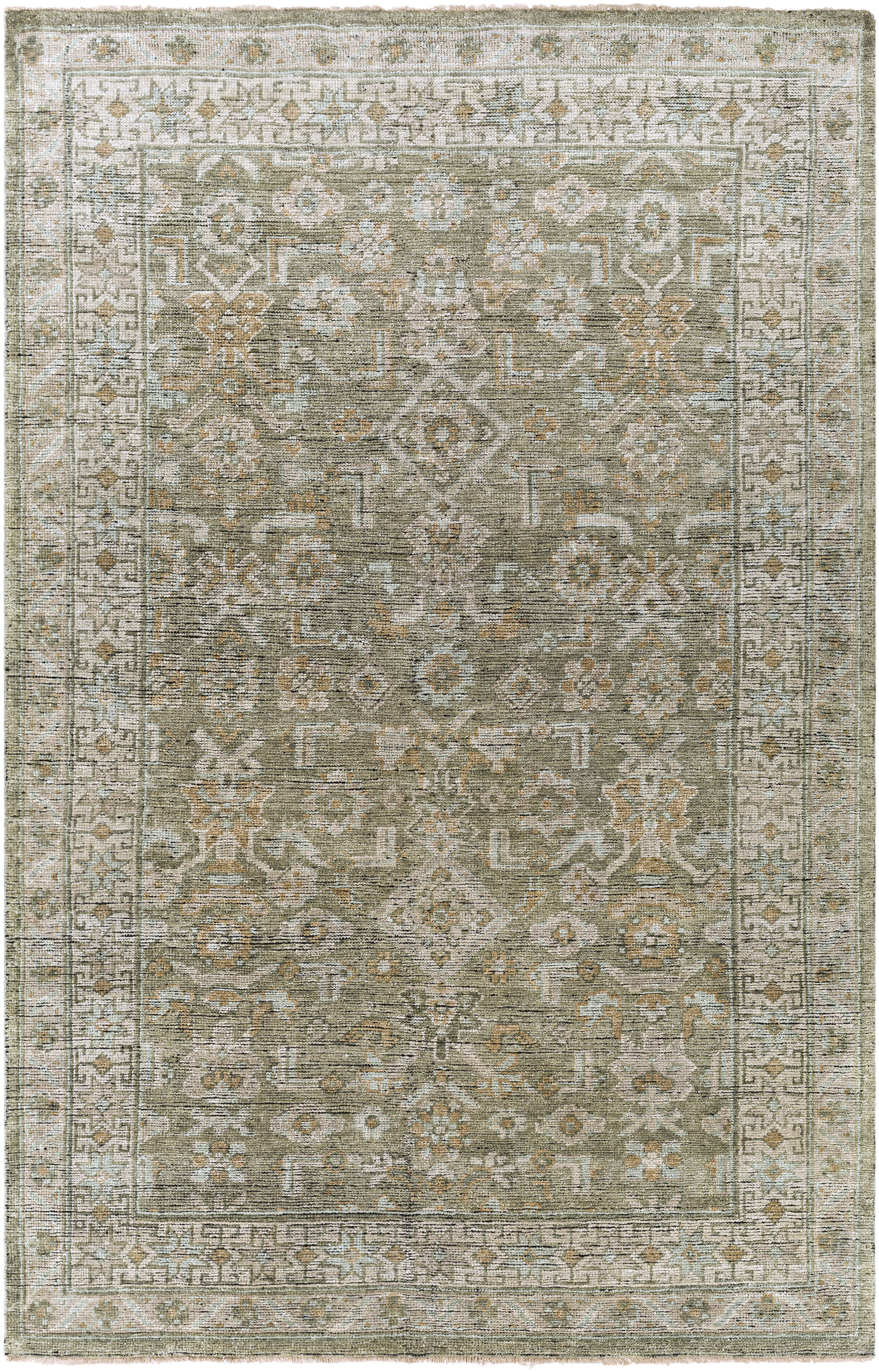 Reign 108 X 72 inch Sage Rug in 6 X 9, Rectangle