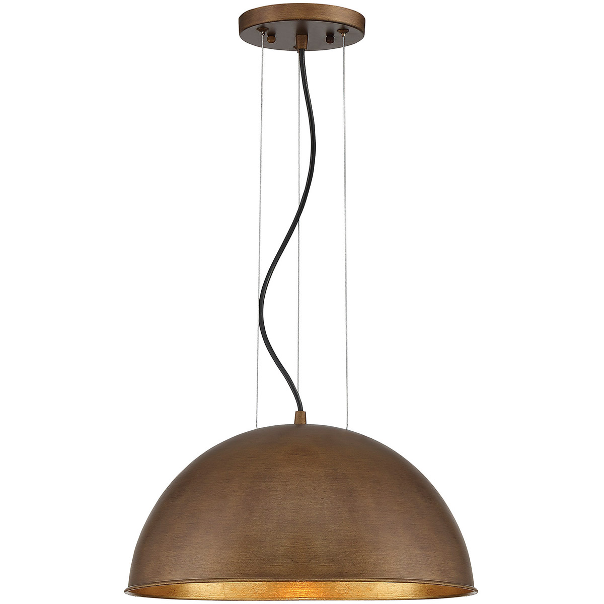 Sommerton 1 Light 16 inch Rubbed Bronze / Gold Leaf Pendant Ceiling Light in Rubbed Bronze with Gold Leaf
