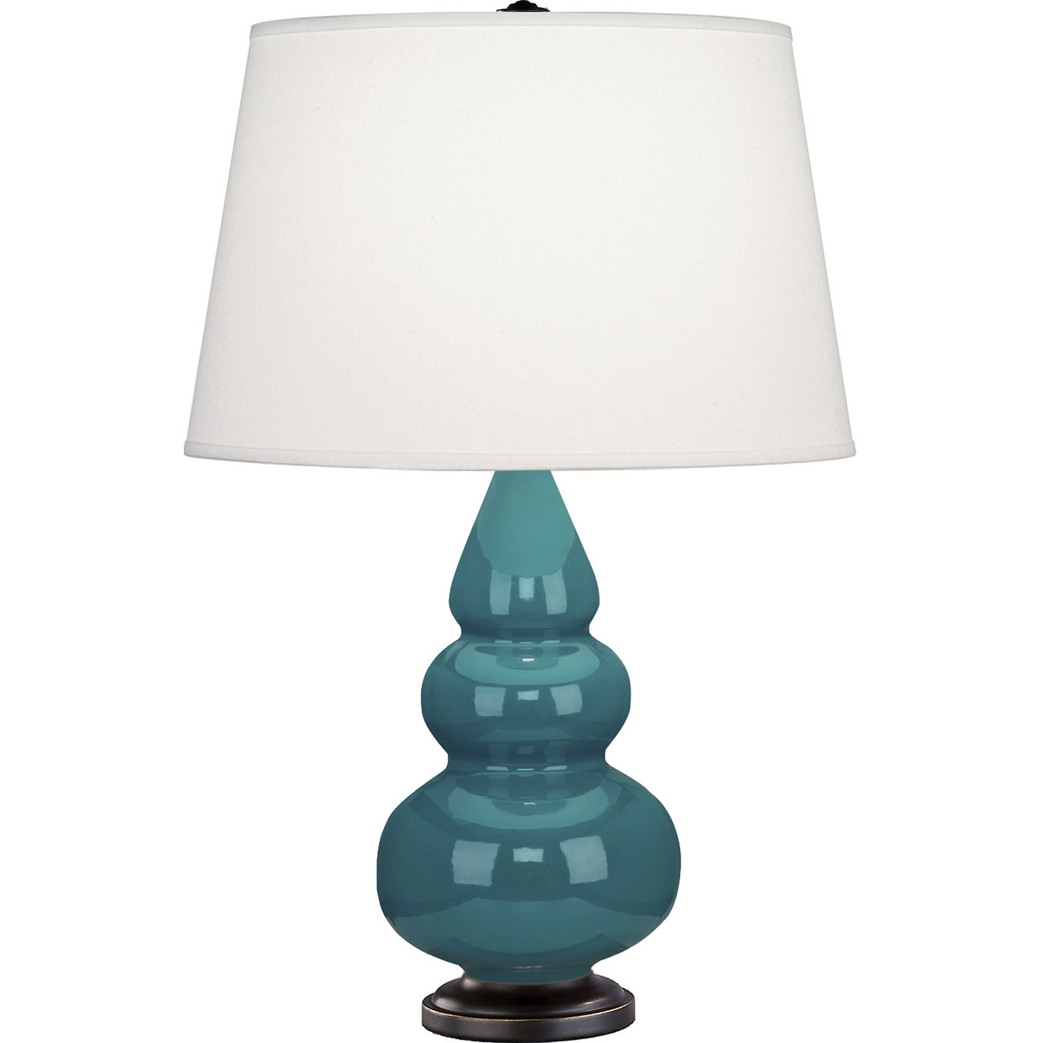 Small Triple Gourd 24.38 inch 150 watt Peacock Accent Lamp Portable Light in Deep Patina Bronze