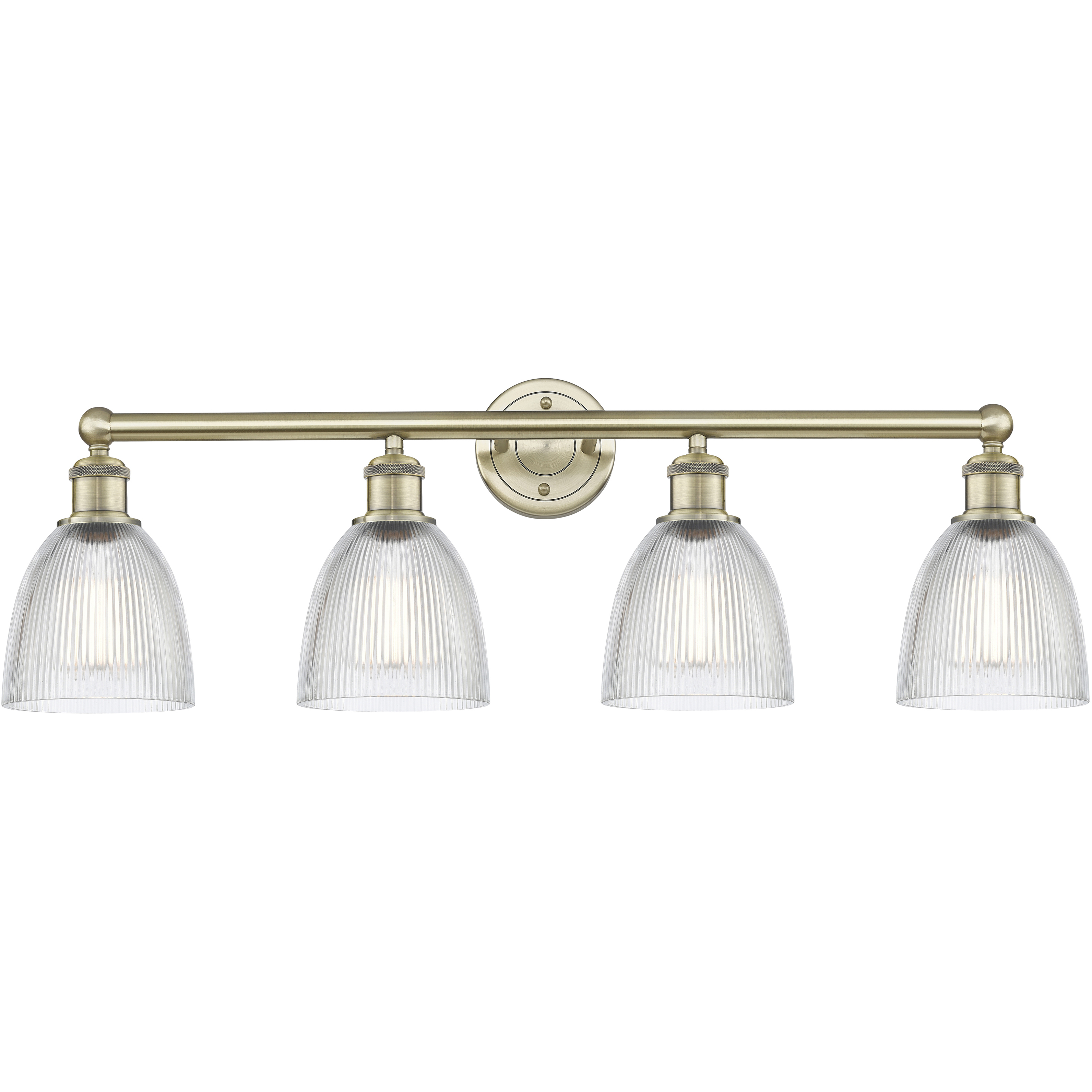 Castile 4 Light 33 inch Antique Brass Bath Vanity Light Wall Light in Clear