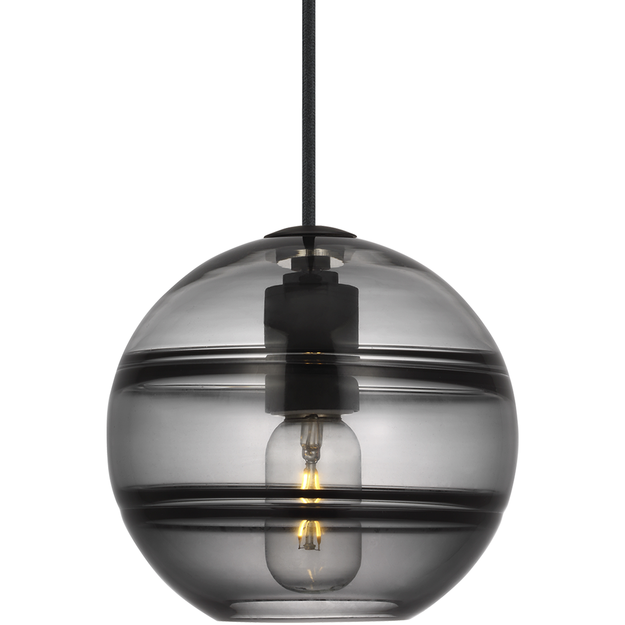 Sean Lavin Sedona LED 7.5 inch Nightshade Black Pendant Ceiling Light in Transparent Smoke Glass, LED included