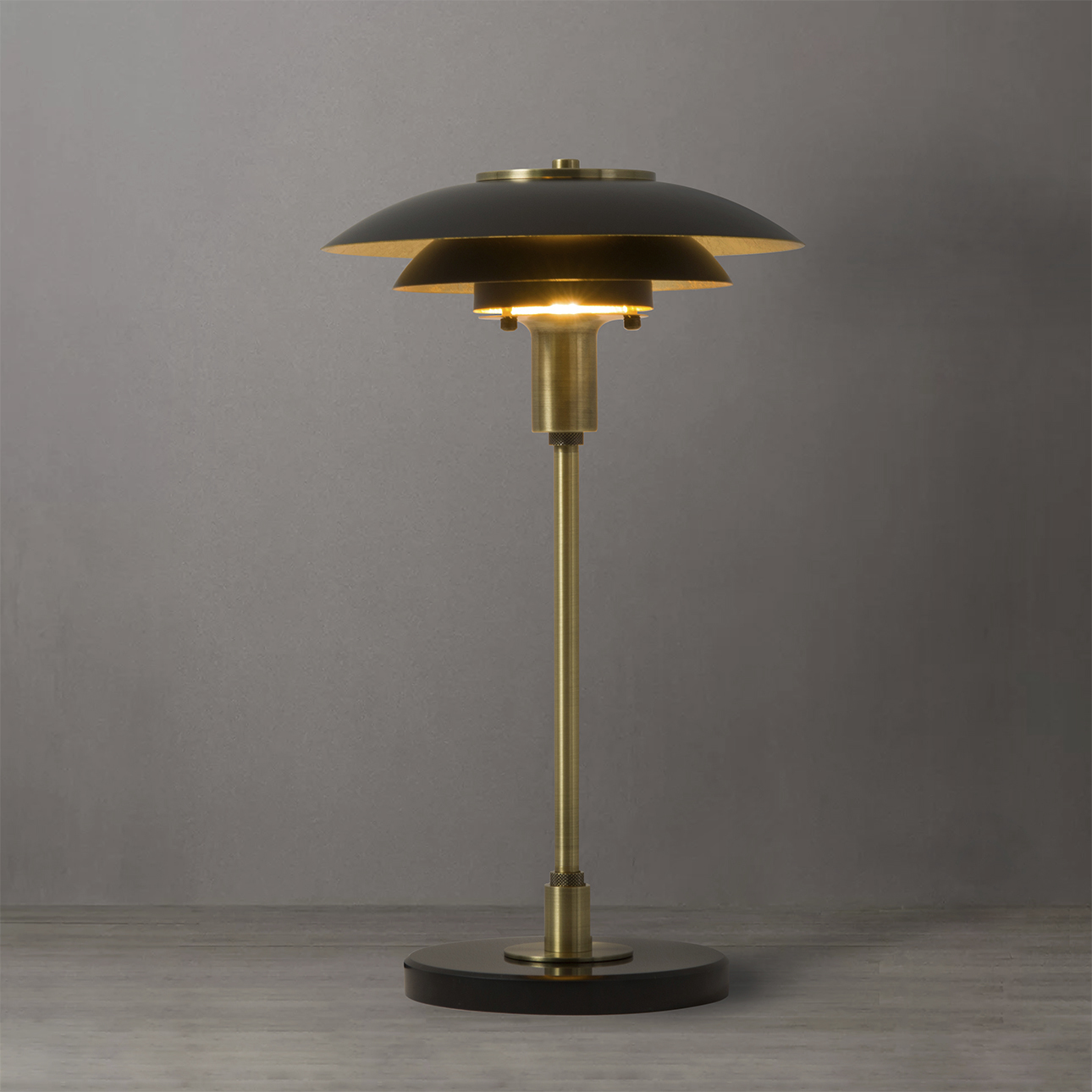Rancho Mirage 22 inch 9 watt Matte Black and Weathered Brass Table Lamp Portable Light