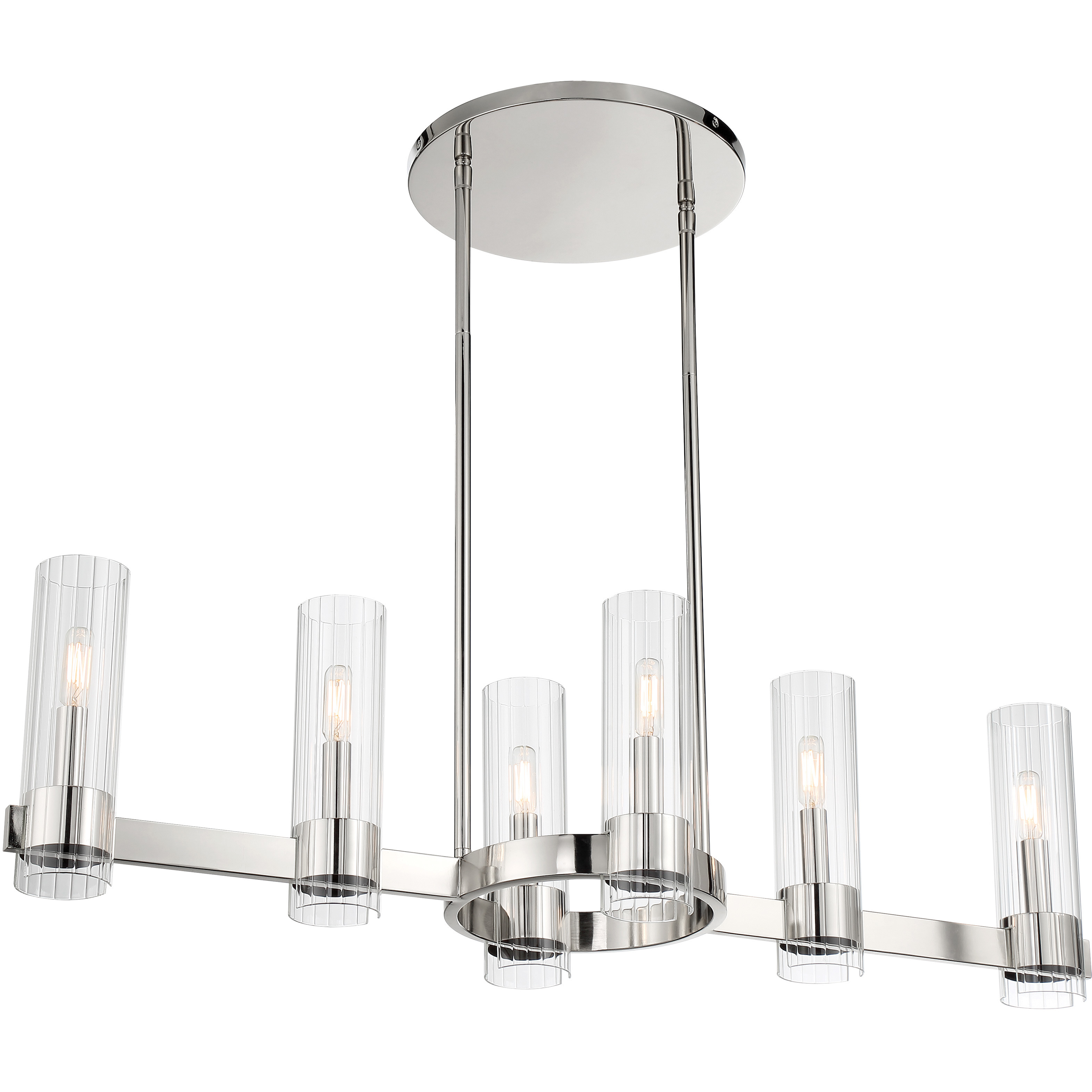 Vernon Place 6 Light 42 inch Chrome Island Light Ceiling Light