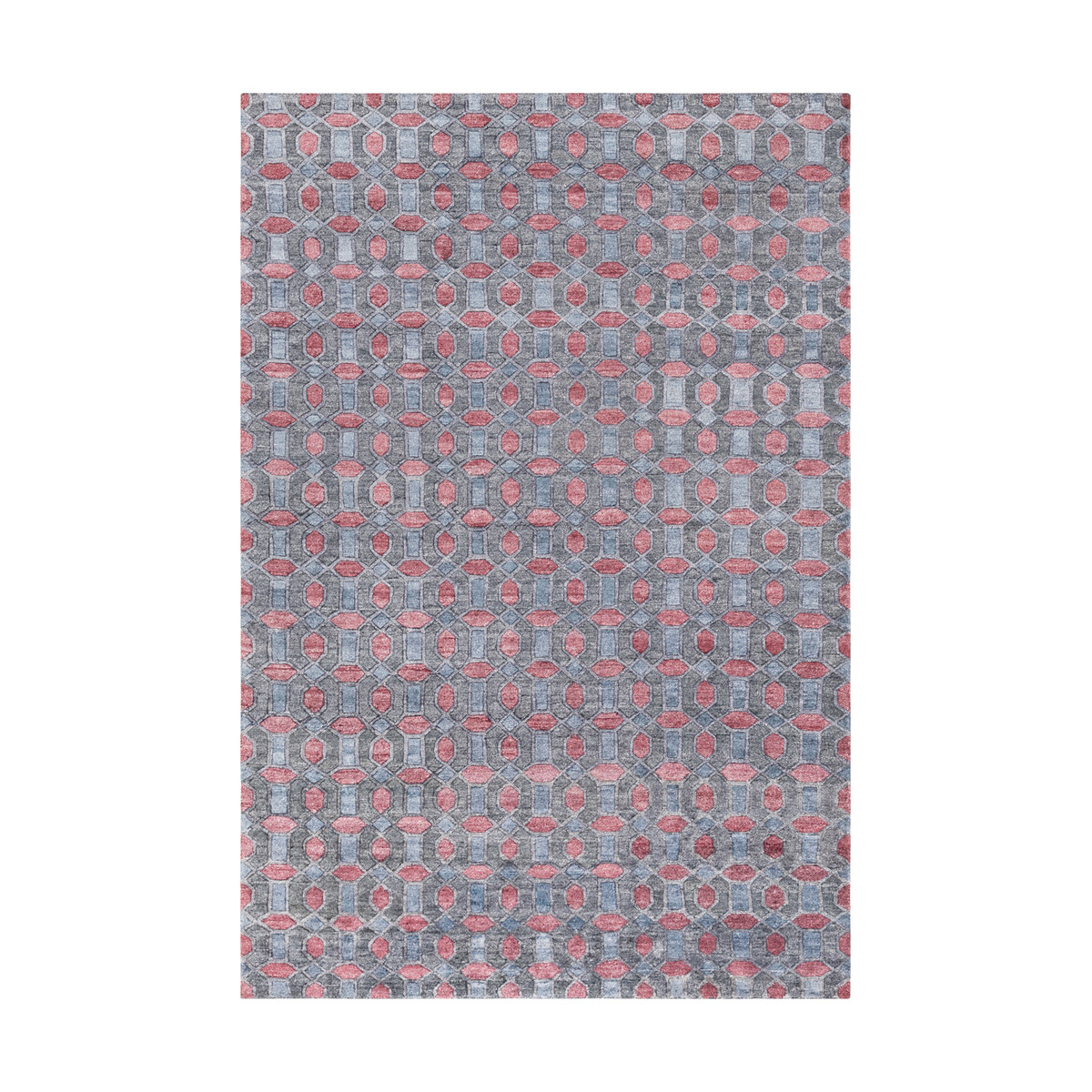 Florentine 108 X 72 inch Blue and Gray Area Rug, Viscose