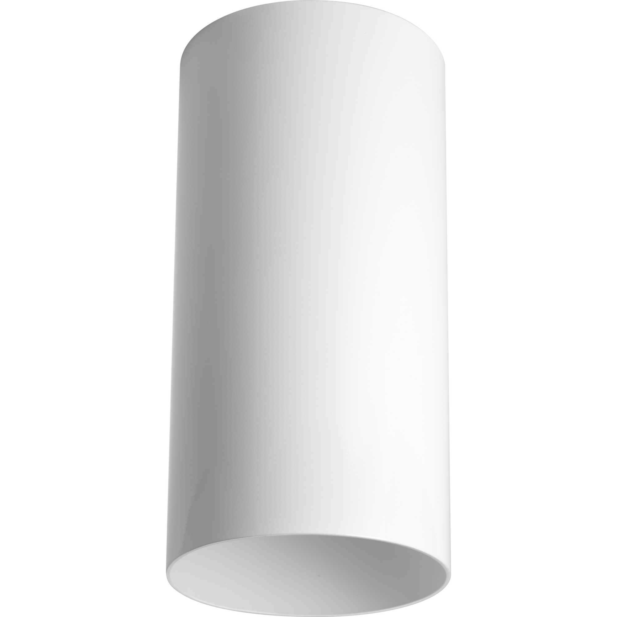Cylinder LED 6 inch White Outdoor Flush Mount Cylinder in LED Lamping, Progress LED
