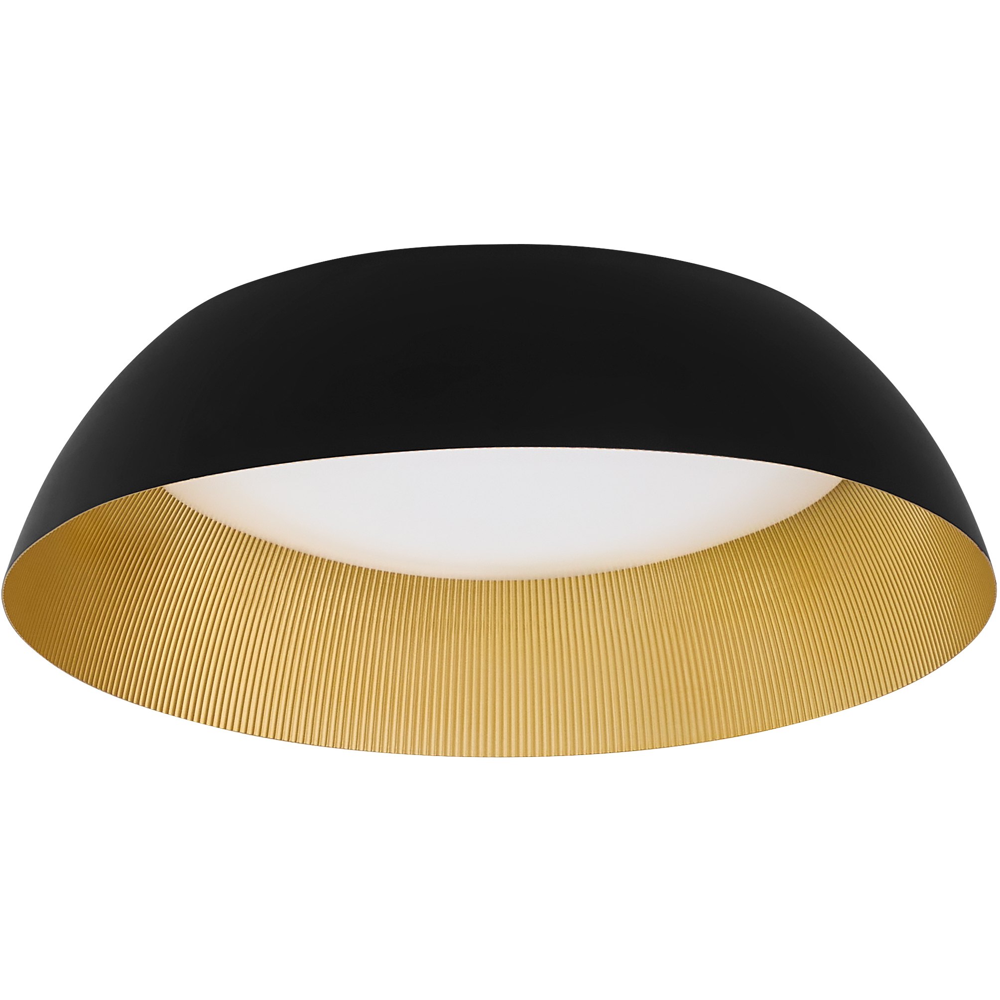 Lucci 1 Light 25 inch Black/Industrial Brass Flush Mount Ceiling Light