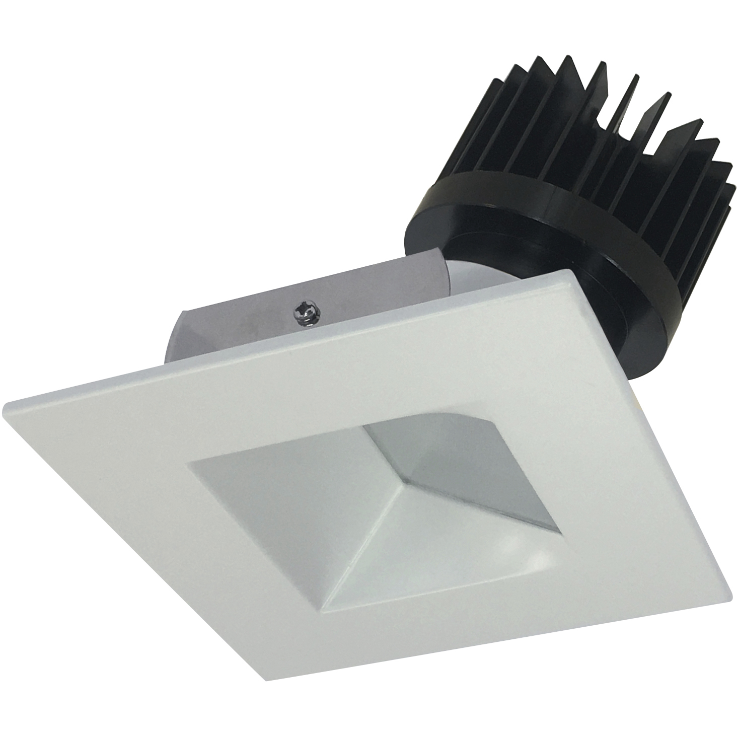 Iolite White with White Recessed Light in 3500K, 2500, Square/Square Wall Wash Reflector