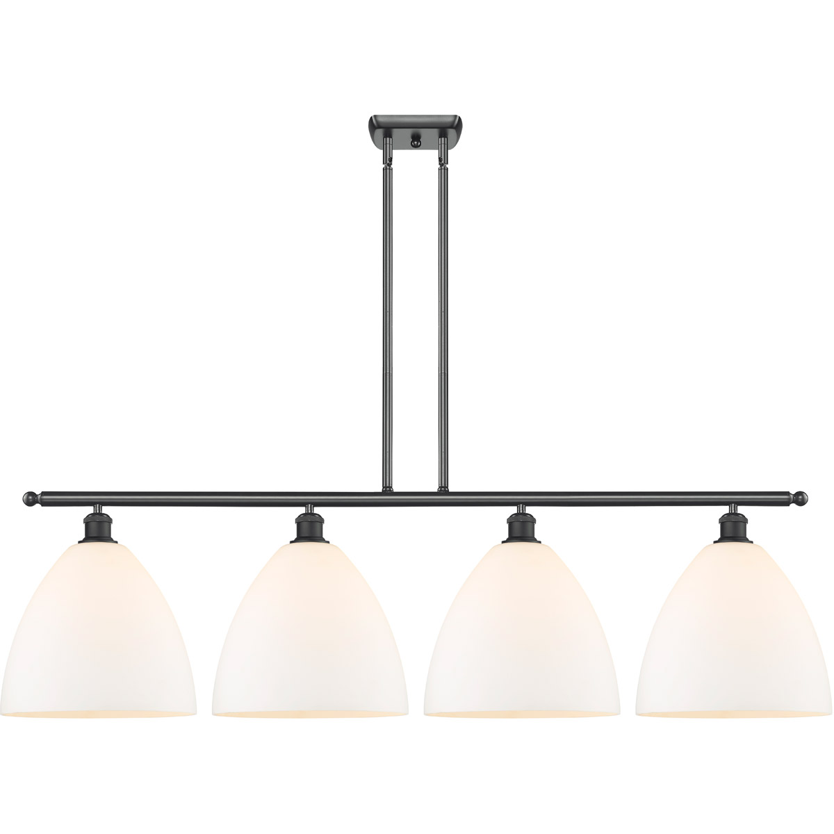 Ballston Ballston Dome LED 50.25 inch Matte Black Island Light Ceiling Light in Matte White Glass