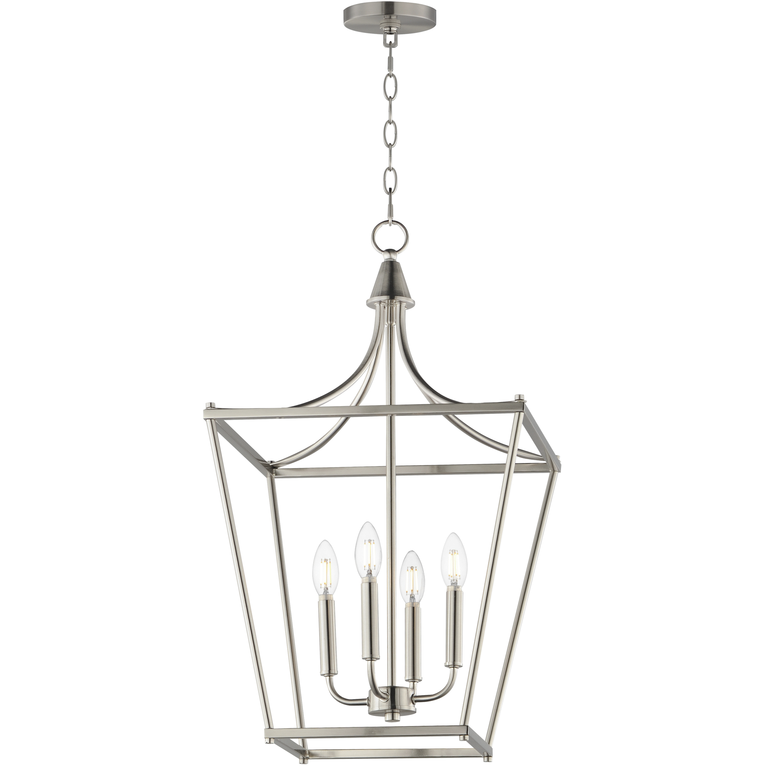 Clifton 4 Light 16 inch Satin Nickel Single Pendant Ceiling Light