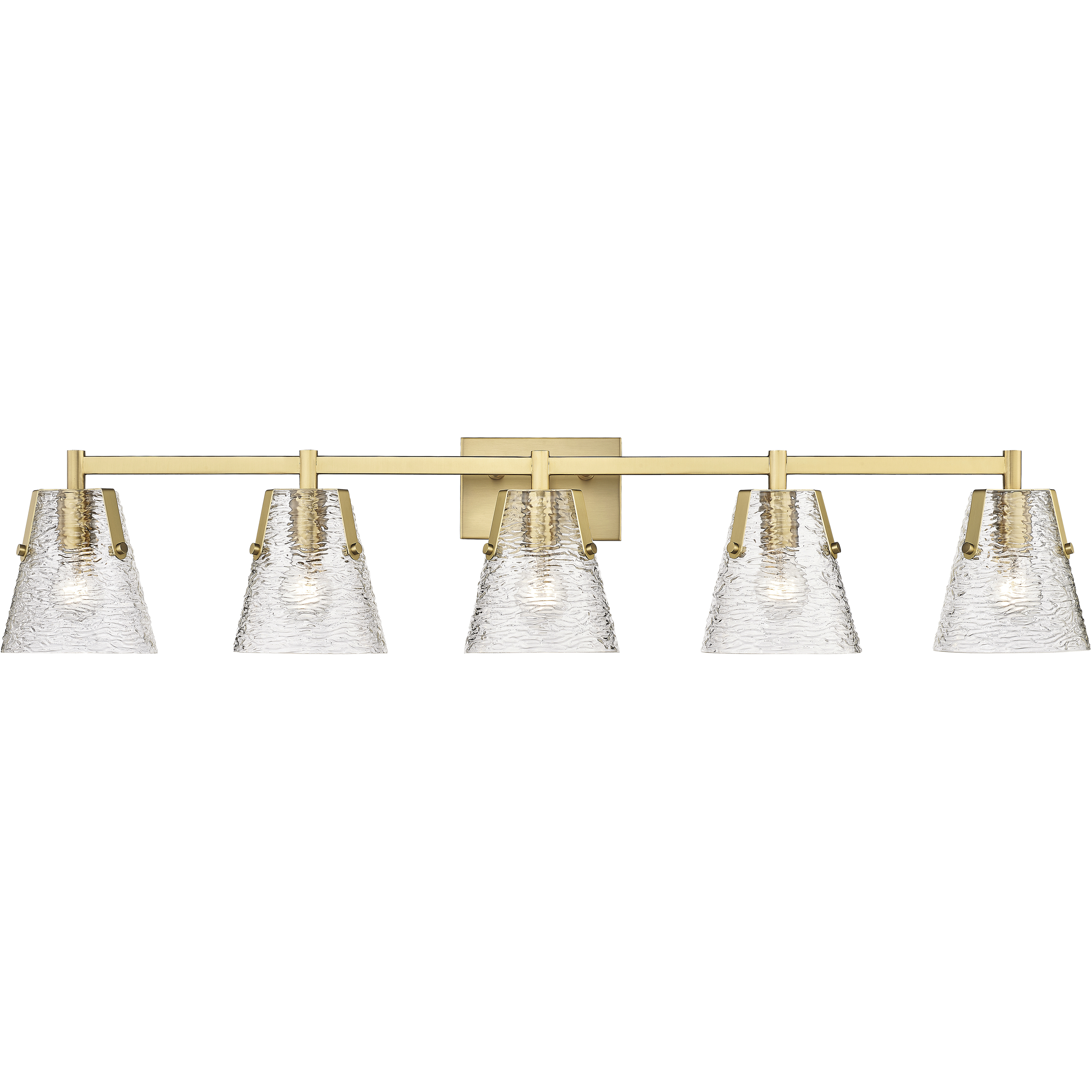 Analia 5 Light 45.75 inch Modern Gold Vanity Wall Light
