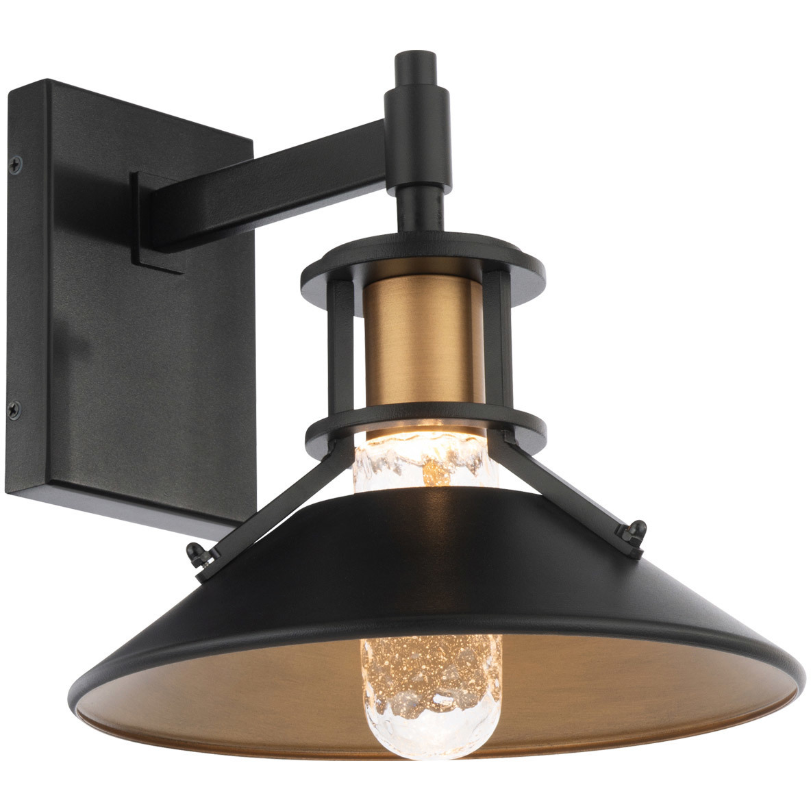 Sleepless LED 11.25 inch Black Aged Brass Outdoor Wall Light, dweLED