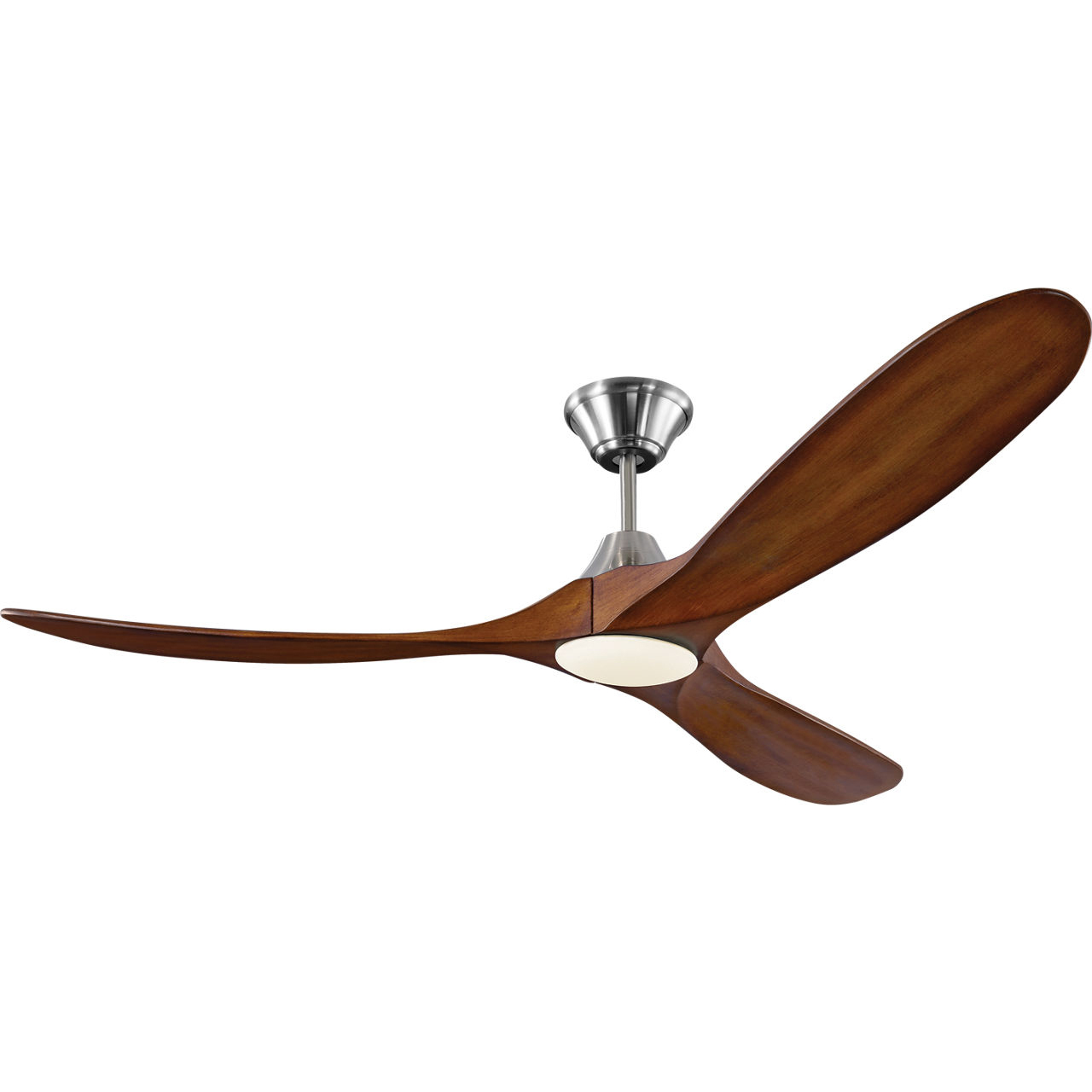 Maverick 60 inch Brushed Steel with Koa Blades Ceiling Fan
