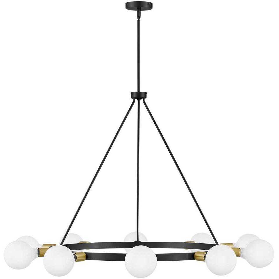 Orla LED 36 inch Black Chandelier Ceiling Light