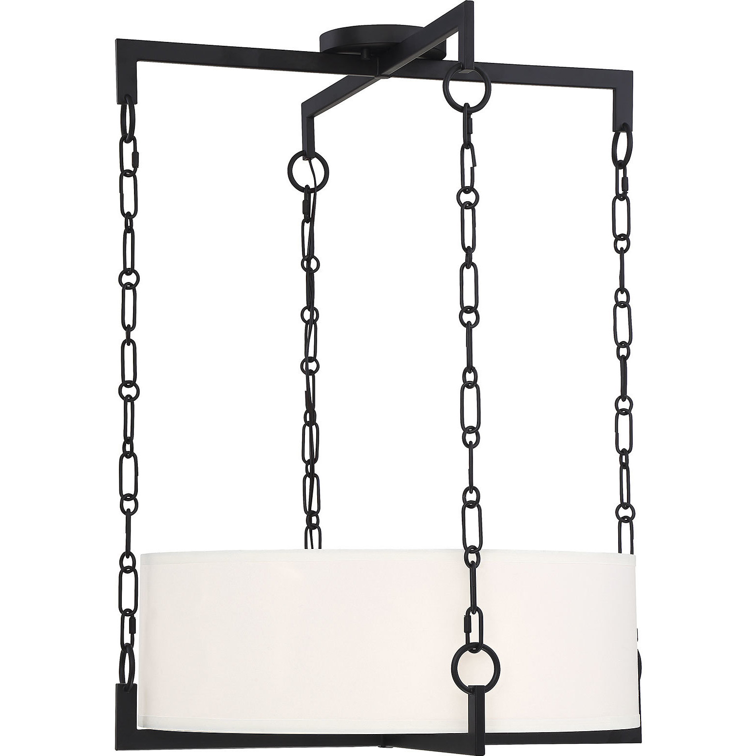 Abbott 4 Light 21.75 inch Matte Black Pendant Ceiling Light