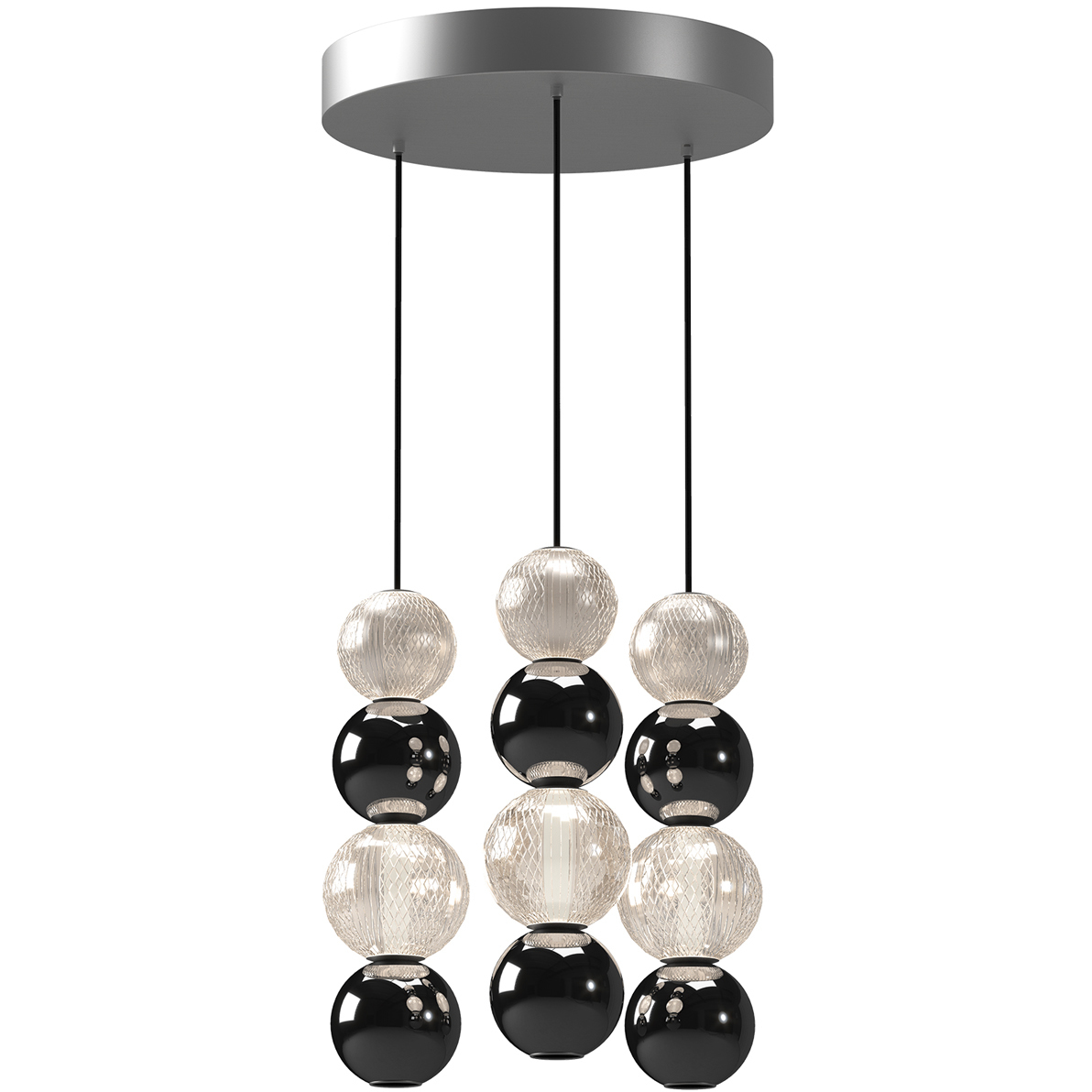 Onyx LED 14.63 inch Polished Nickel Multi Pendant Ceiling Light