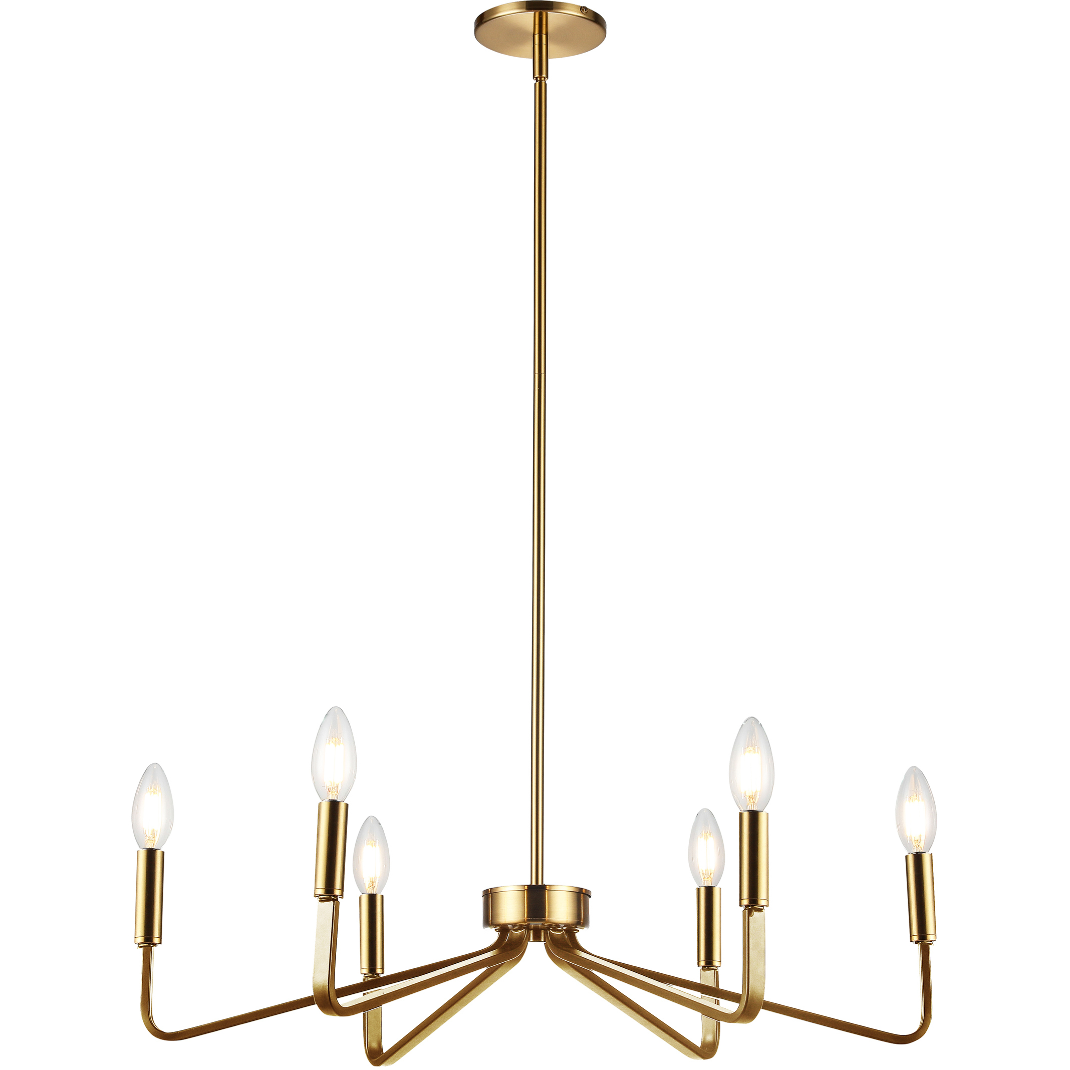 Clayton 6 Light 26 inch Aged Brass Chandelier Ceiling Light