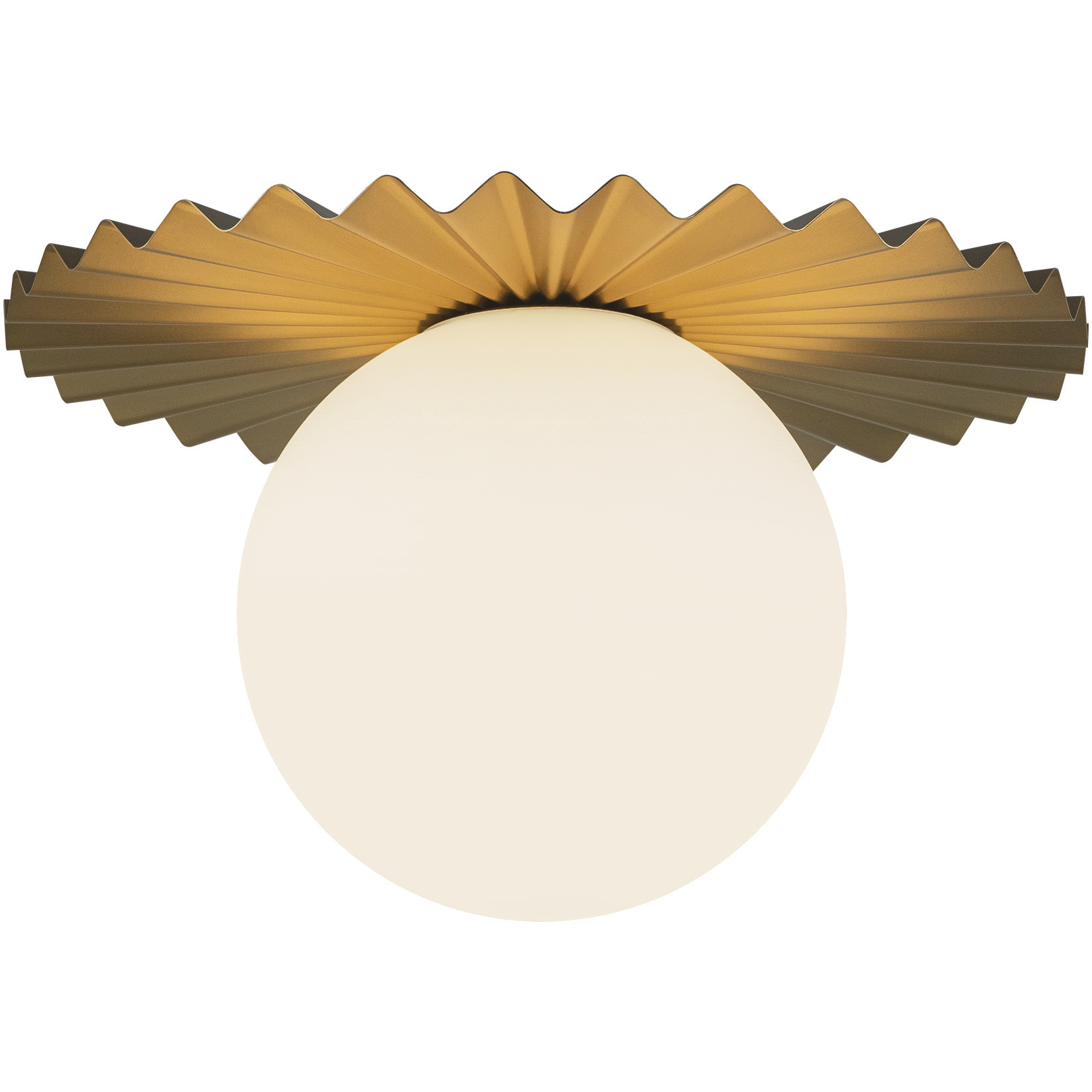 Alora Mood Plume 1 Light 13.88 inch Brushed Gold Flush Mount Ceiling Light