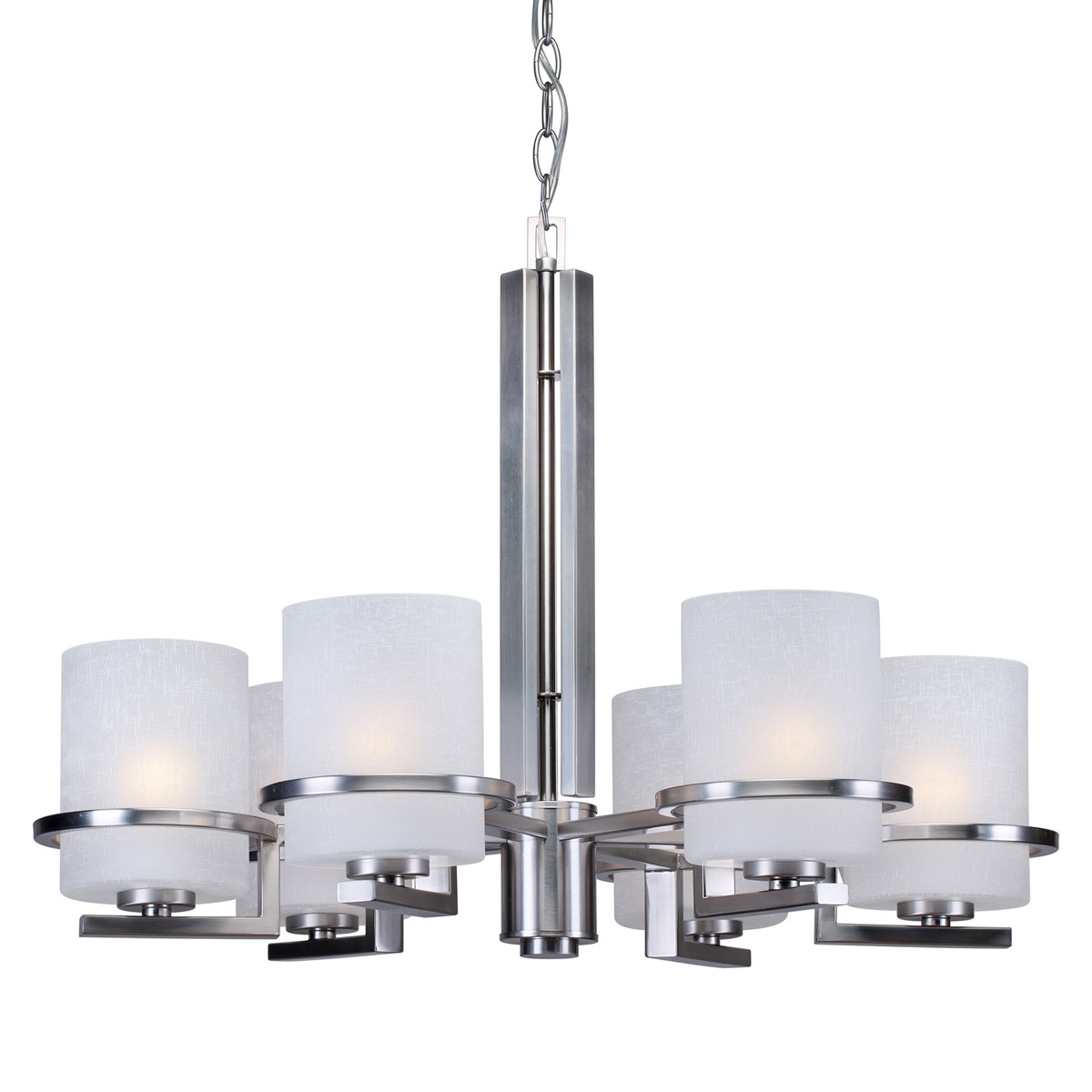Signature 6 Light 27.5 inch Brushed Nickel Chandelier Ceiling Light