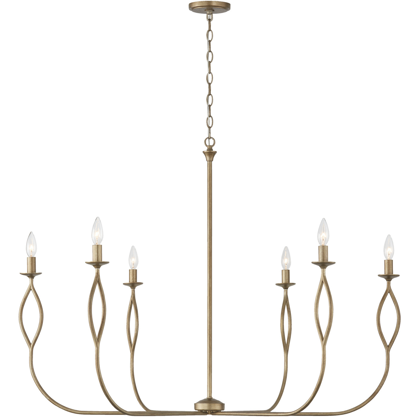 Capital Lighting 452563ML Cohen 6 Light 44 inch Mystic Luster