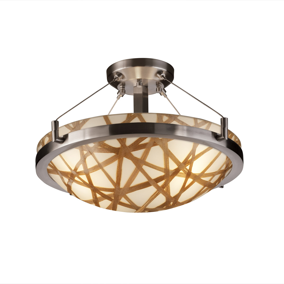 3form LED 18 inch Dark Bronze Semi-Flush Ceiling Light in 3000 Lm LED, Take