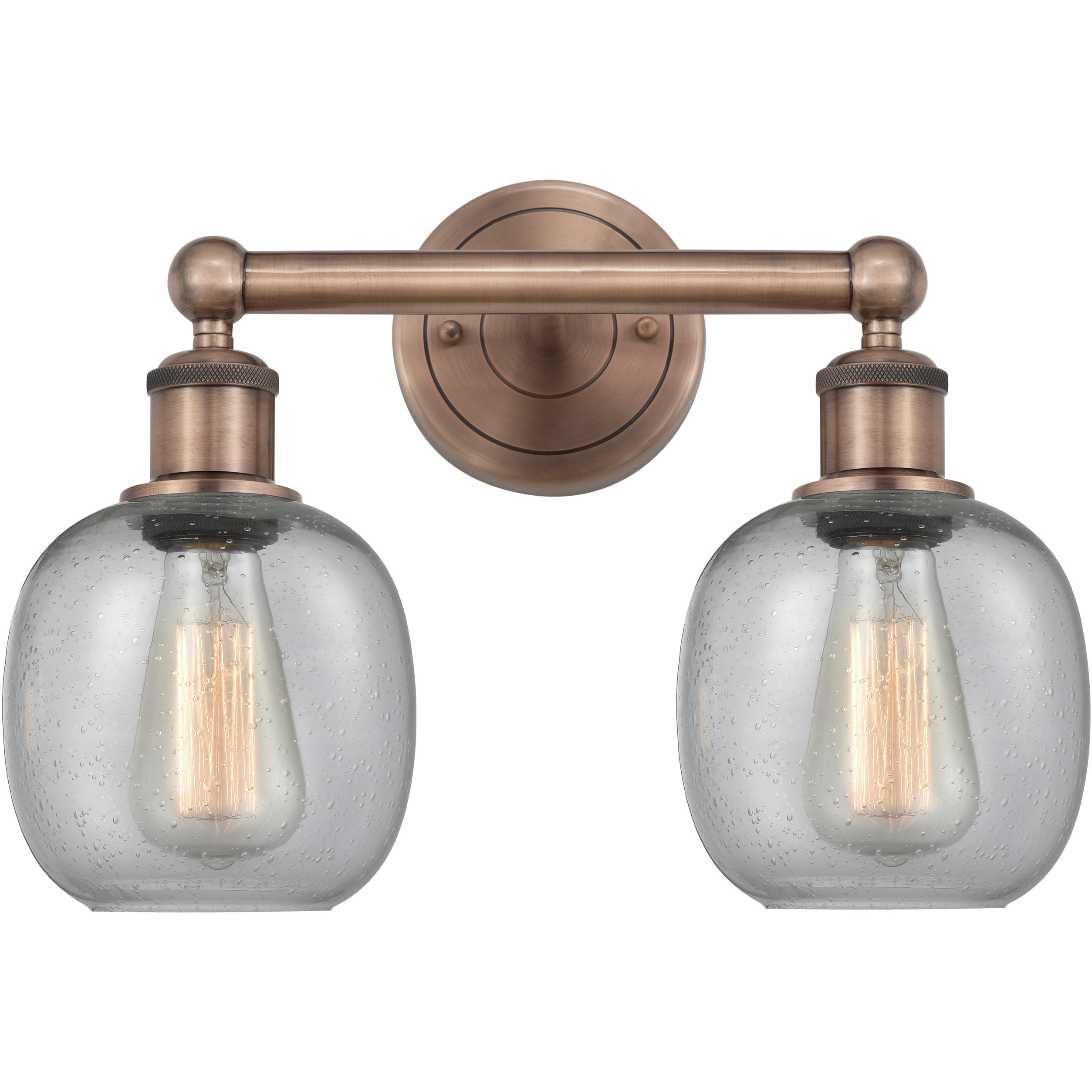 Belfast 2 Light 15 inch Antique Copper Bath Vanity Light Wall Light in Seedy