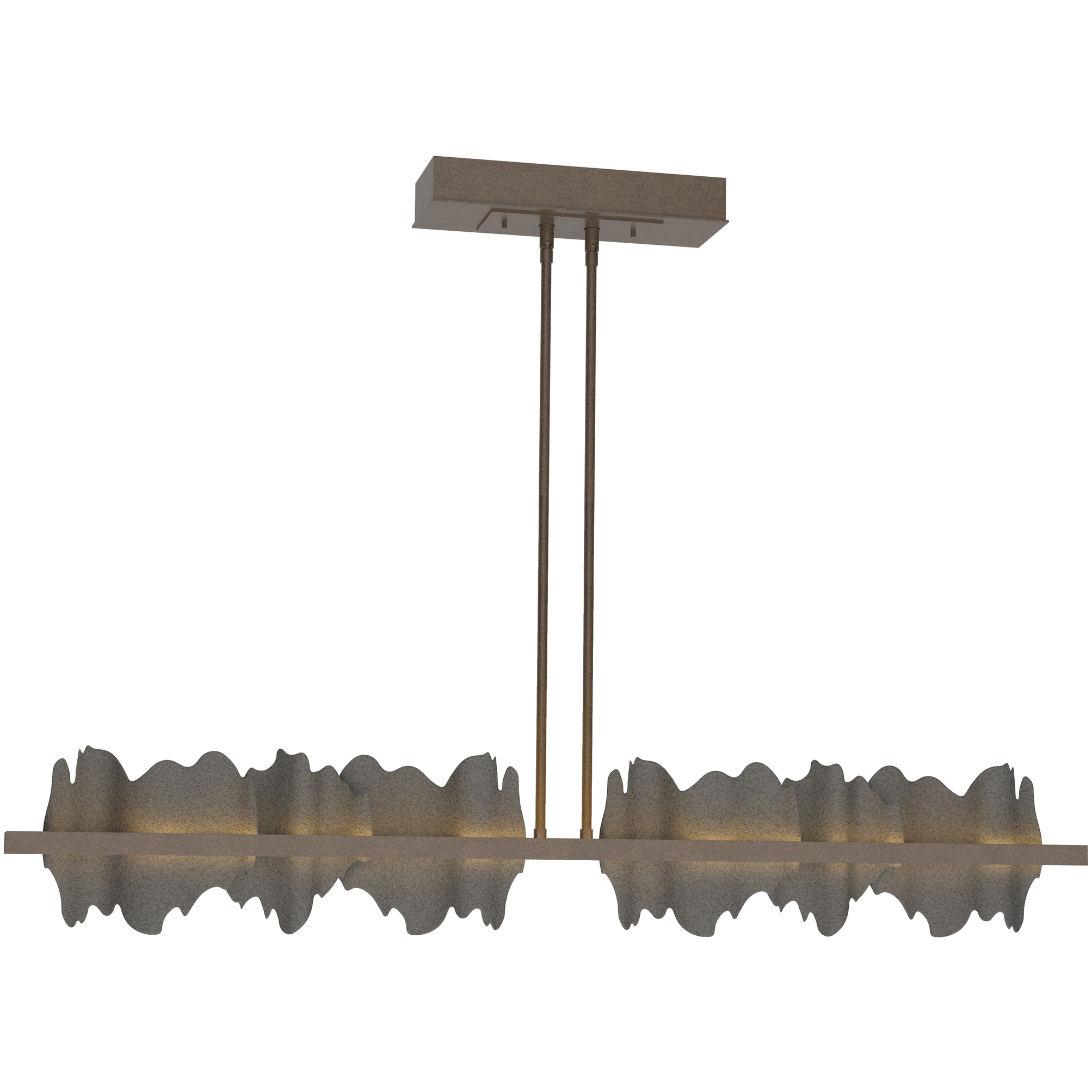 Hildene LED 51.9 inch Bronze/Natural Iron Pendant Ceiling Light, Large