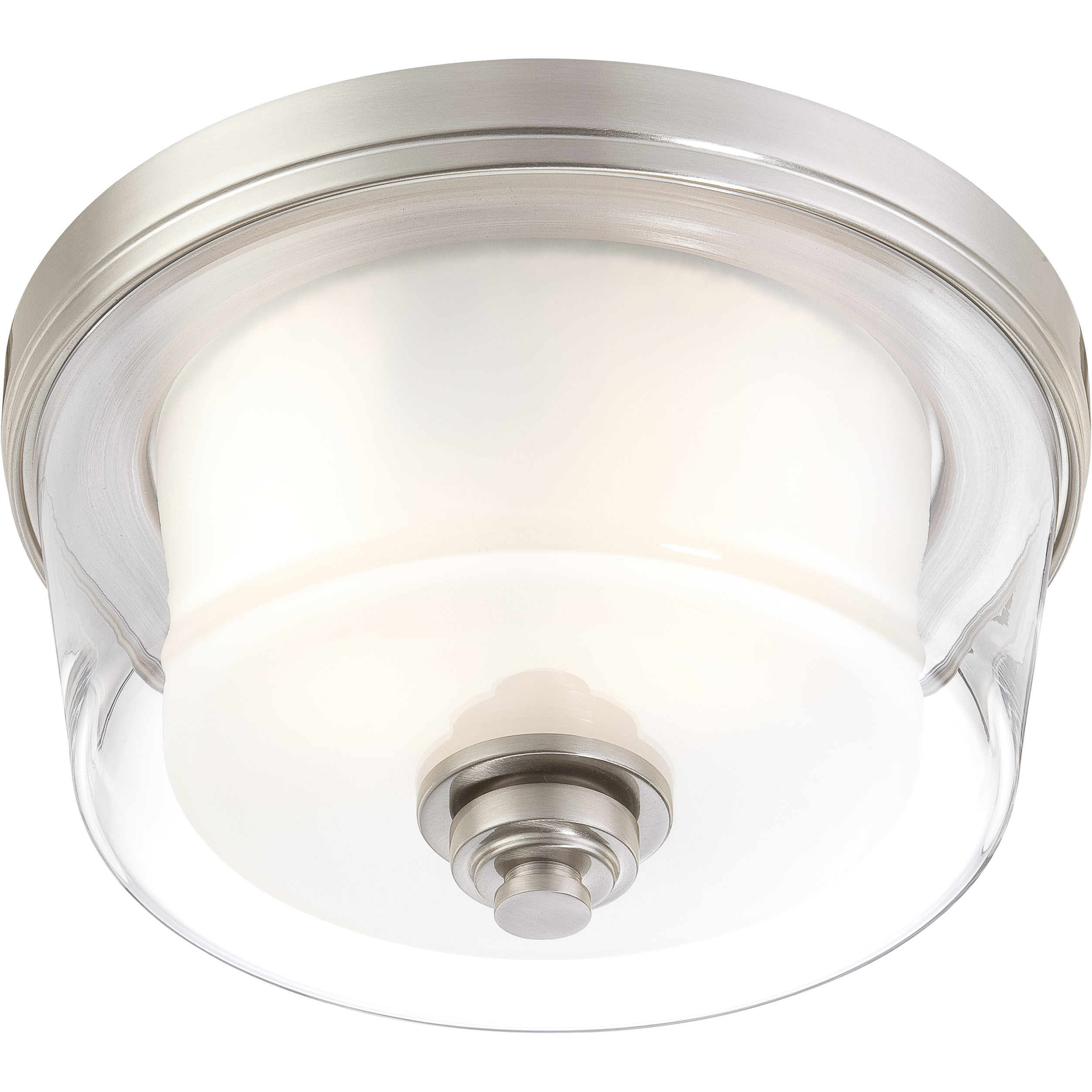 Decker 2 Light 13 inch Brushed Nickel Flush Mount Ceiling Light