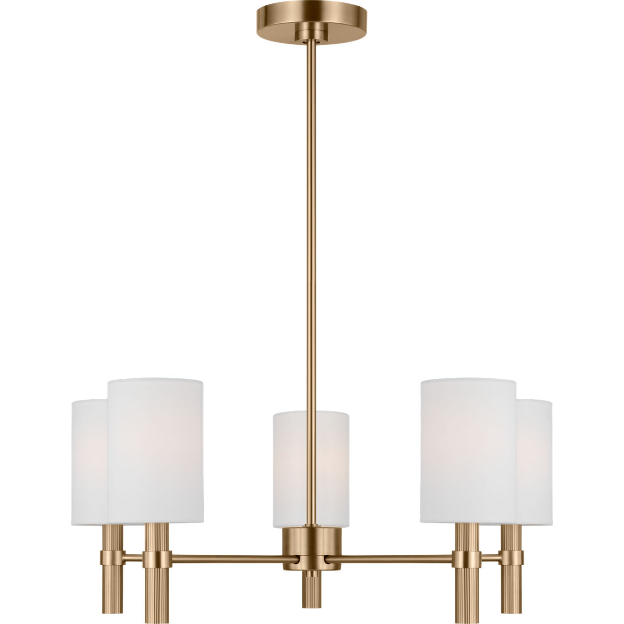 Drew & Jonathan Scott Manor 5 Light 24 inch Satin Brass Chandelier Ceiling Light