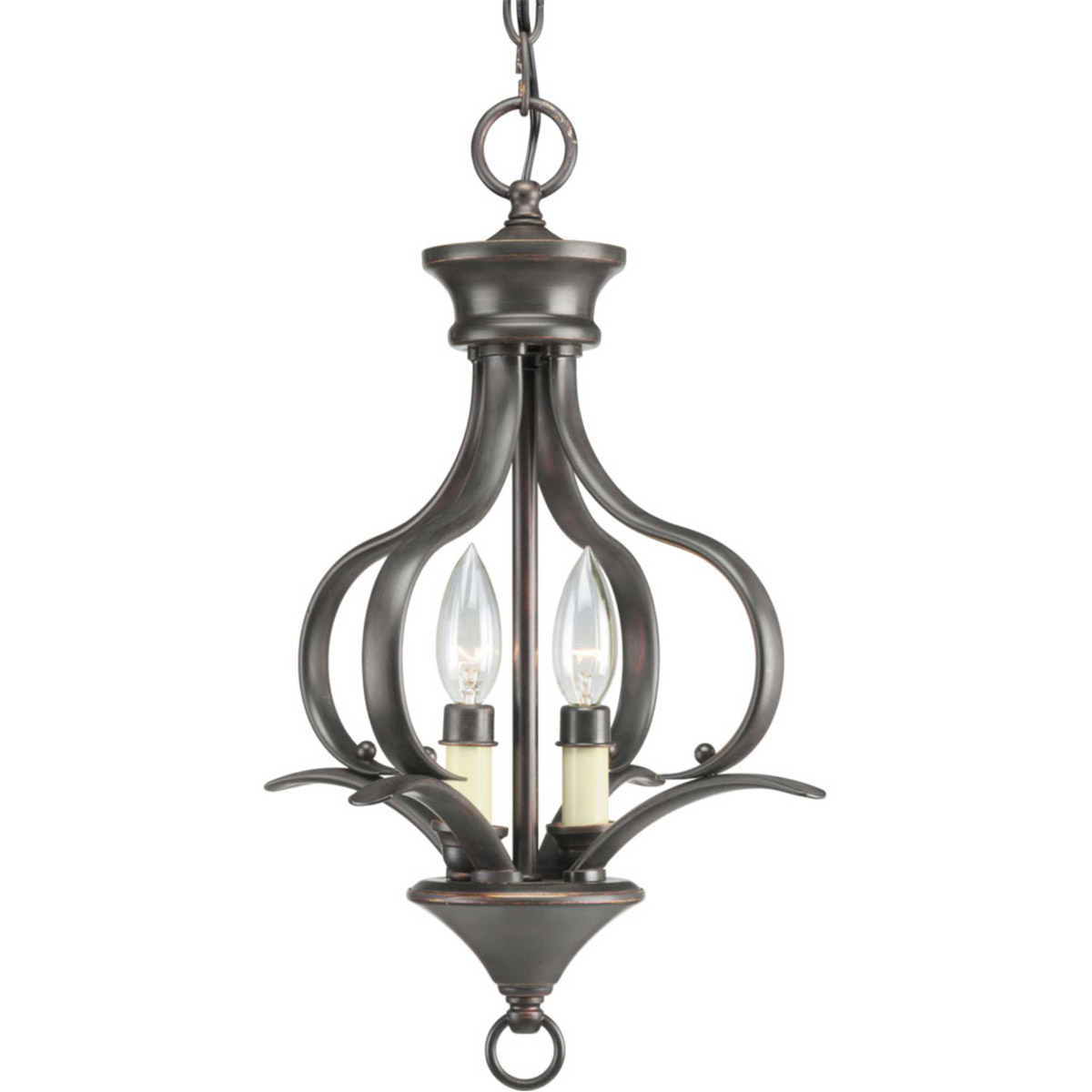 Trinity 2 Light 12 inch Antique Bronze Foyer Pendant Ceiling Light