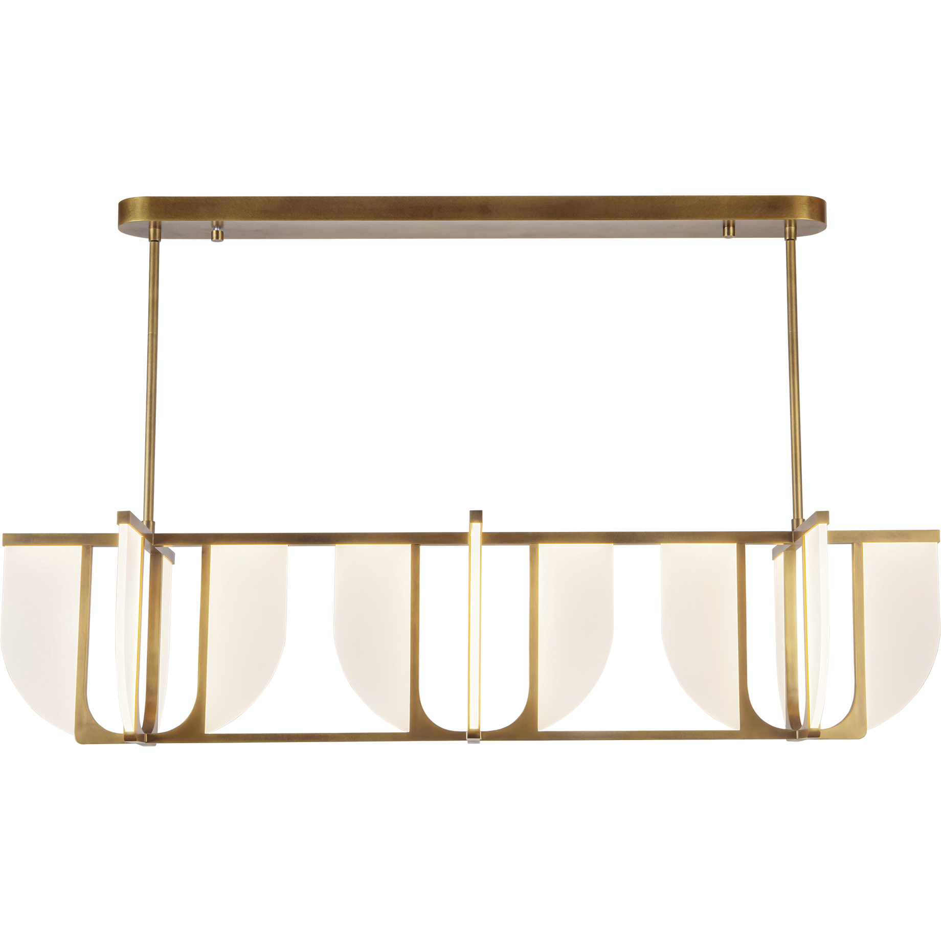 Anders 58.75 inch Vintage Brass Linear Pendant Ceiling Light