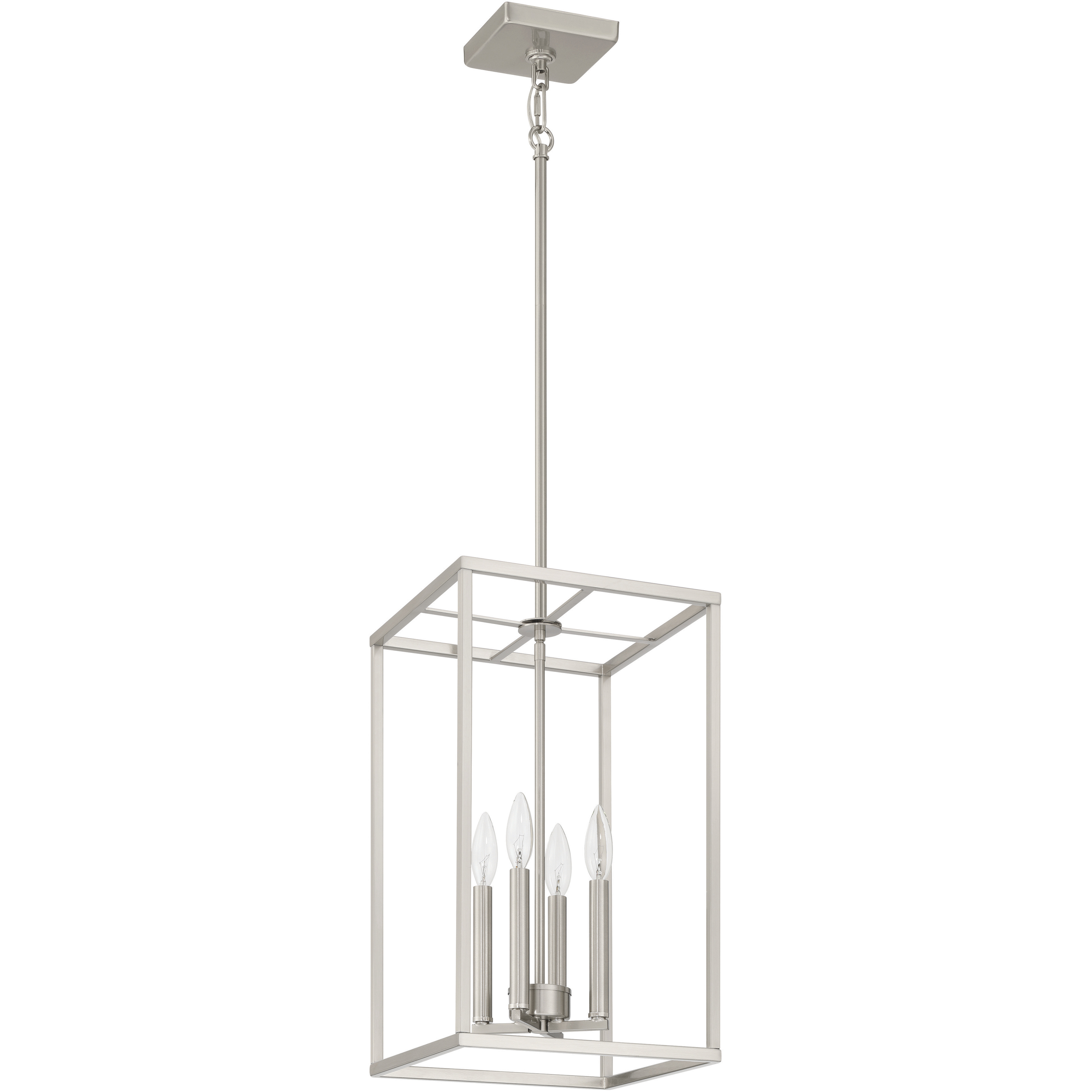 Signature 4 Light 12 inch Brushed Polished Nickel Foyer Light Ceiling Light