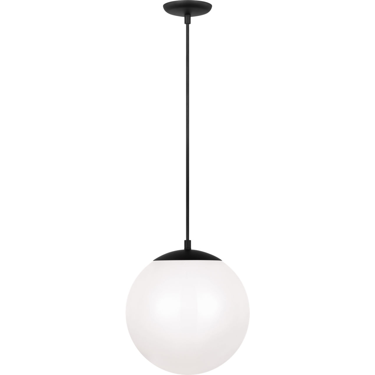 Leo - Hanging Globe 1 Light 12 inch Midnight Black Pendant Ceiling Light