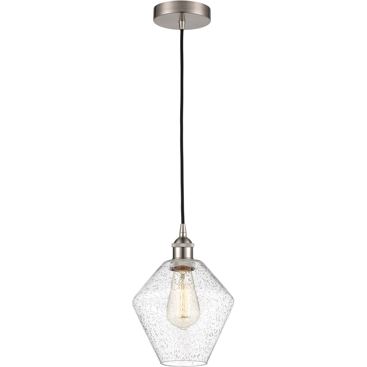 Edison Cindyrella LED 8 inch Brushed Satin Nickel Mini Pendant Ceiling Light