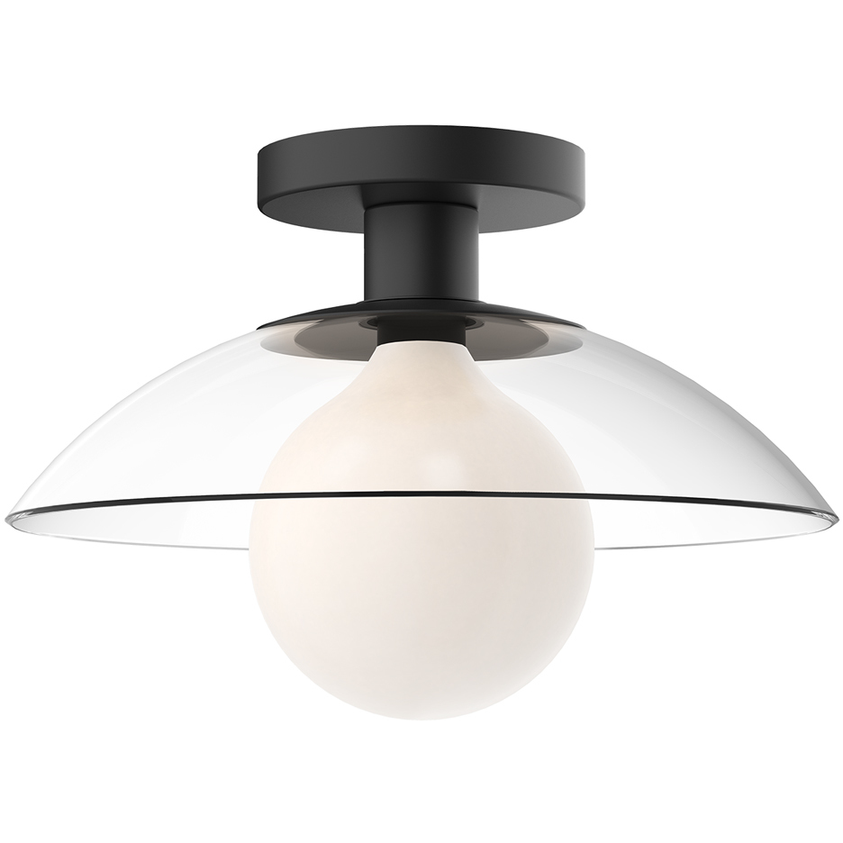 Alora Mood Francesca 1 Light 11.88 inch Matte Black Semi Flush Mount Ceiling Light