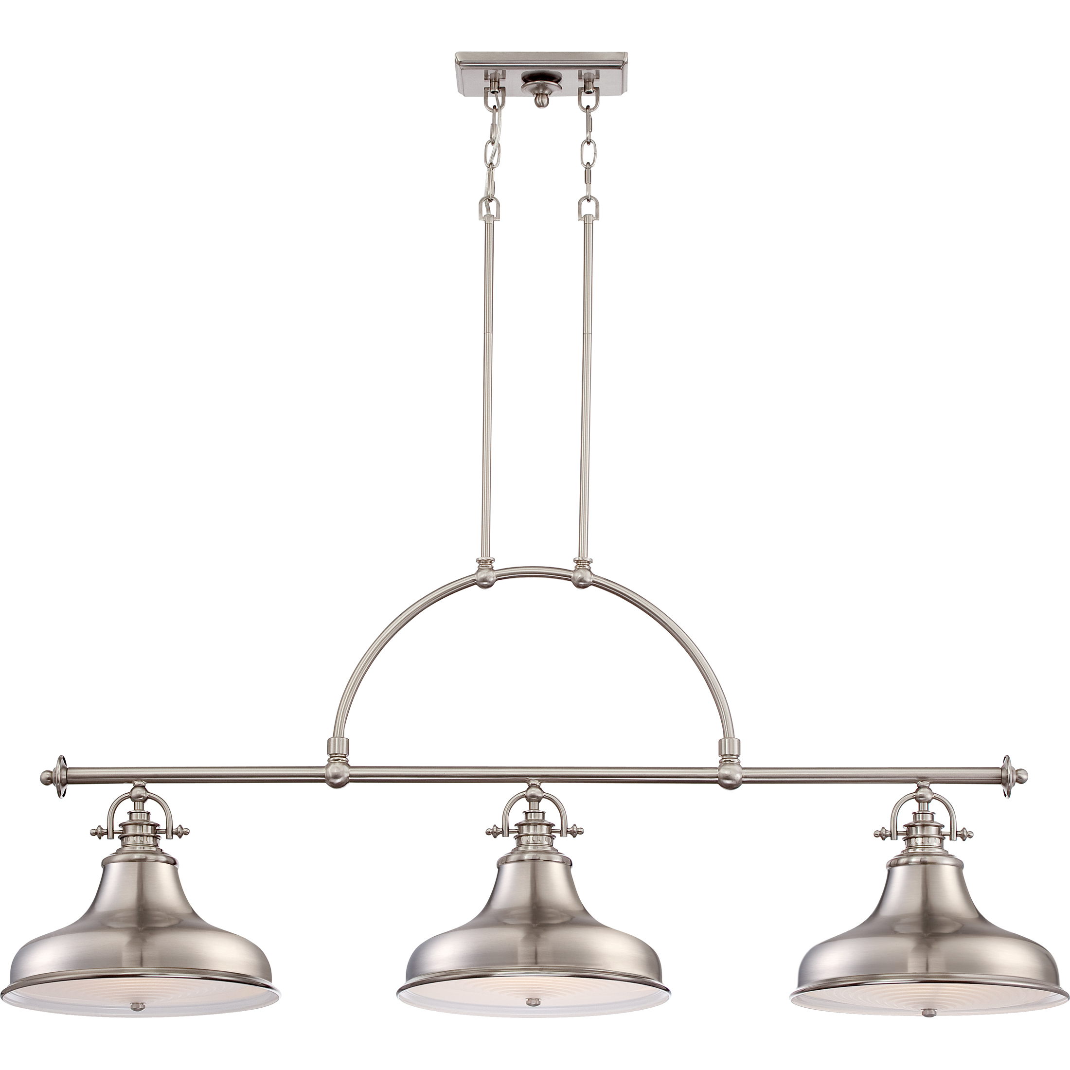 Emery 3 Light 53 inch Brushed Nickel Island Light Ceiling Light