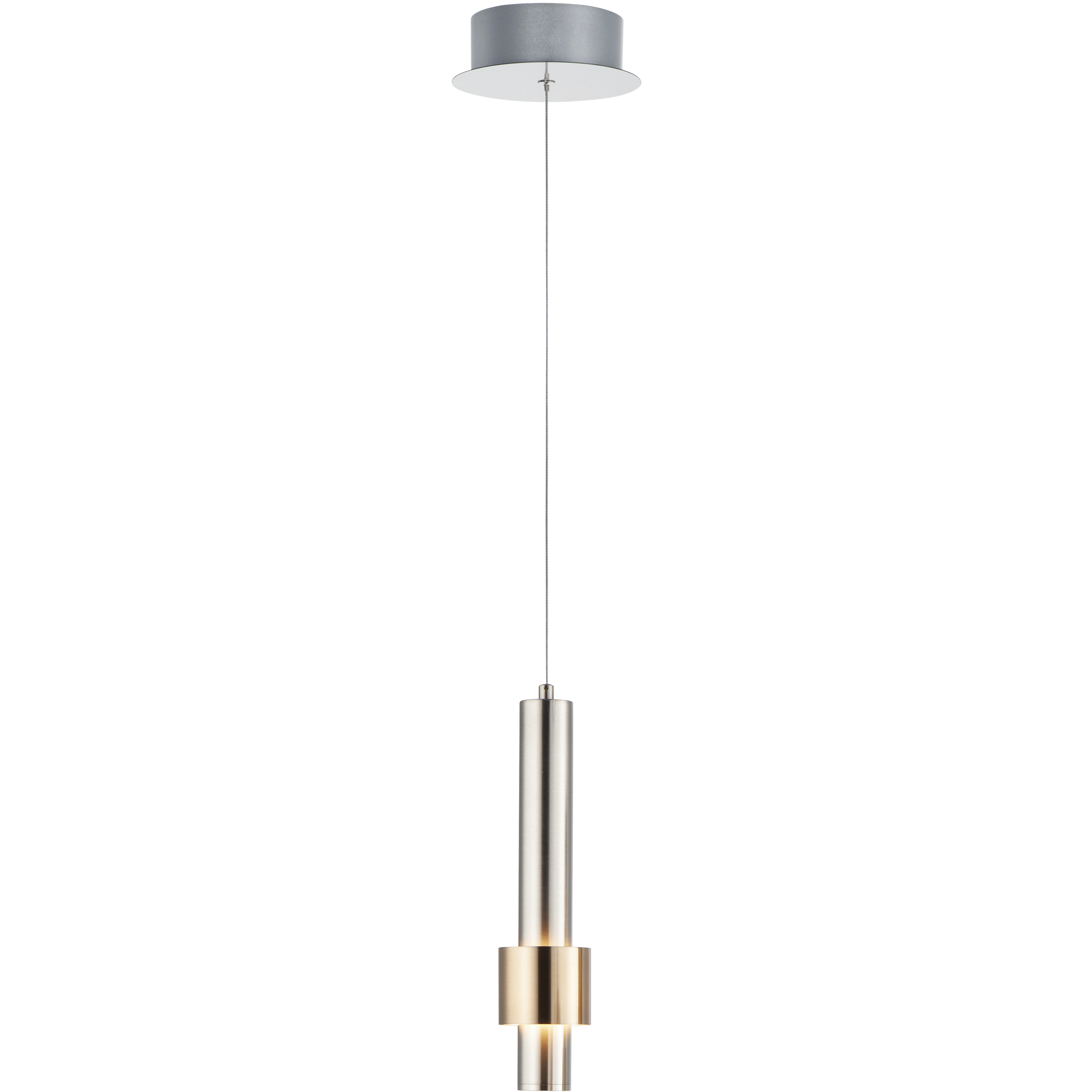 Reveal LED 2.75 inch Satin Nickel and Satin Brass Single Pendant Ceiling Light