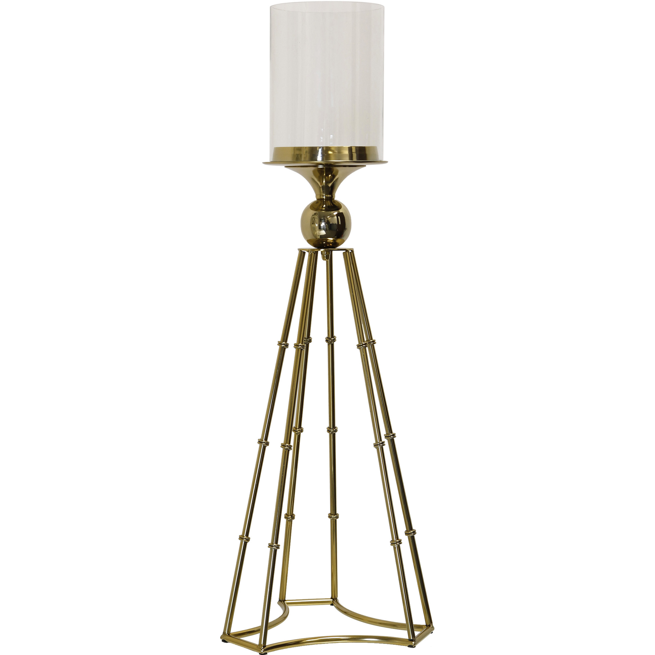 Gilded 32.5 X 11.5 inch Candle Holder in 10 x 11.5 x 32.5