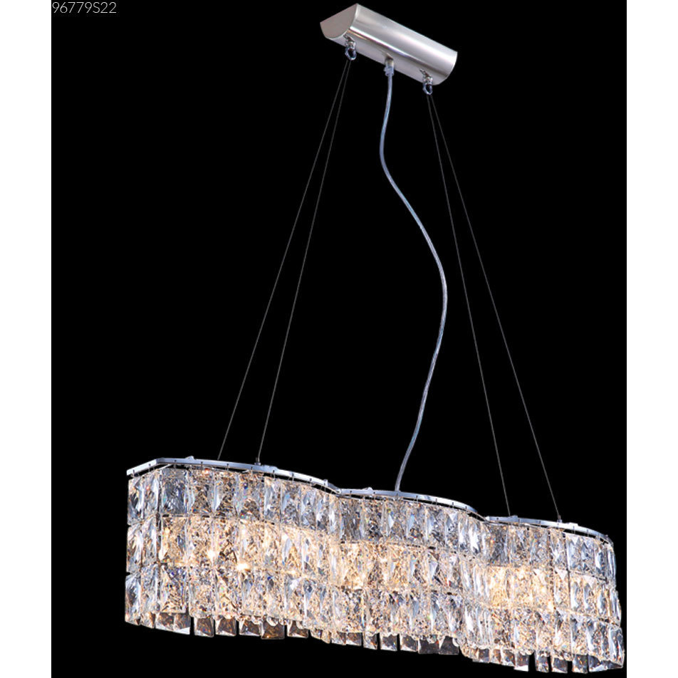 Bar Light 9 Light 6 inch Silver Chandelier Ceiling Light